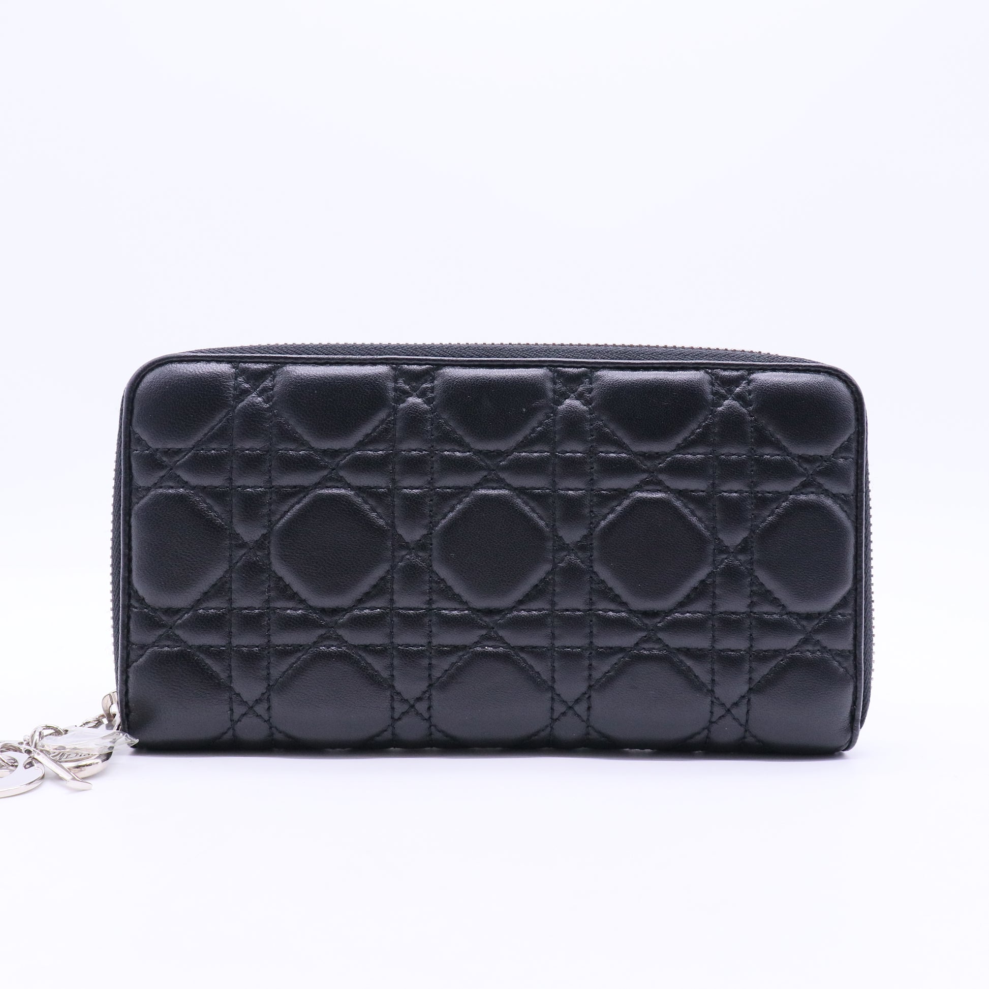 Lady Cannage Round Zip Long Wallet in Black