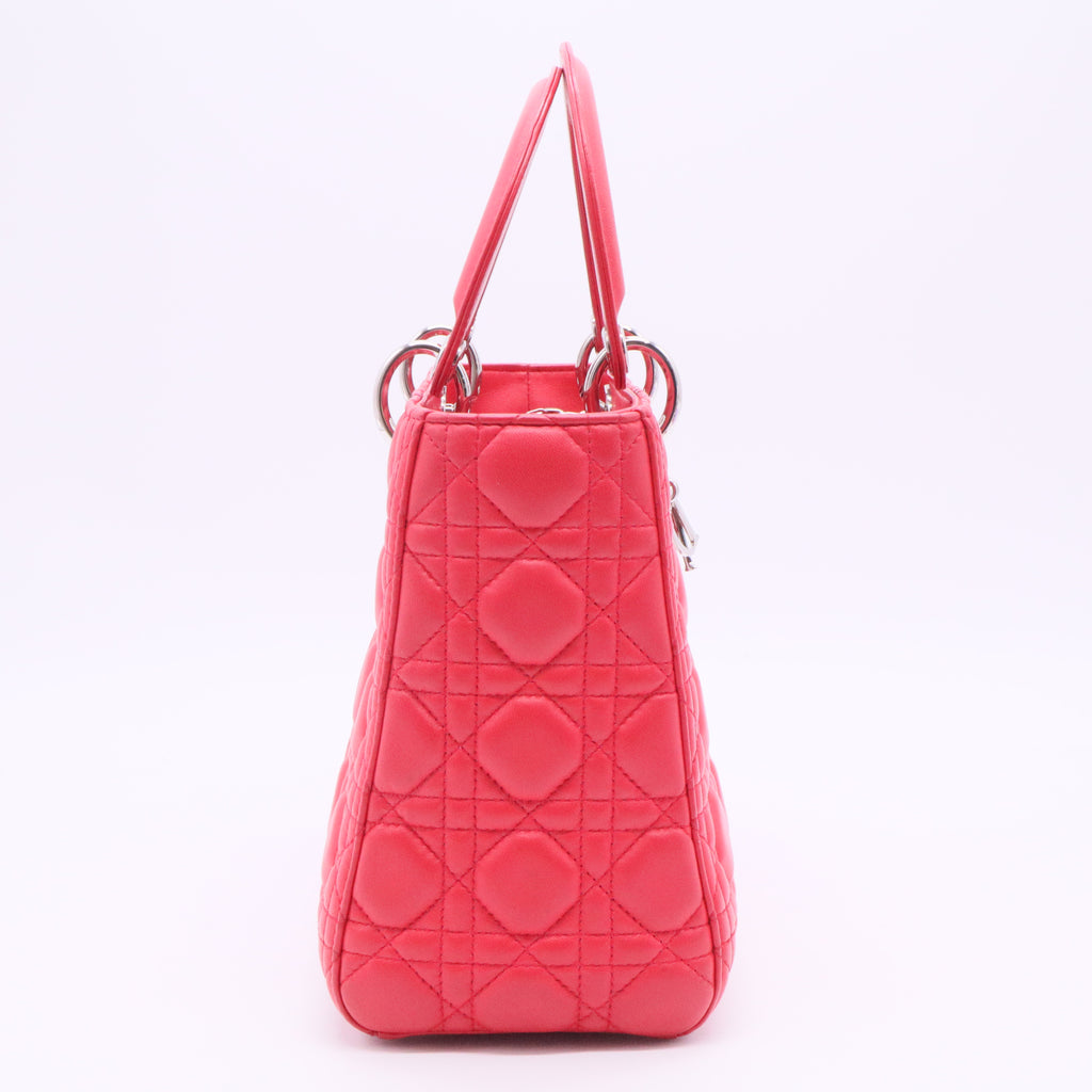 Lady Dior Bag Cannage Quilt Lambskin Medium