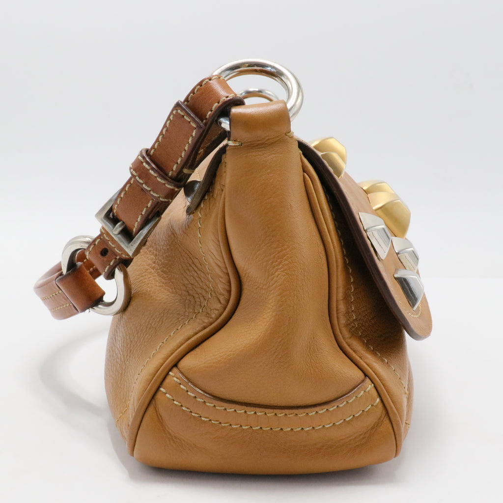 Calf Borchie Shoulder Bag