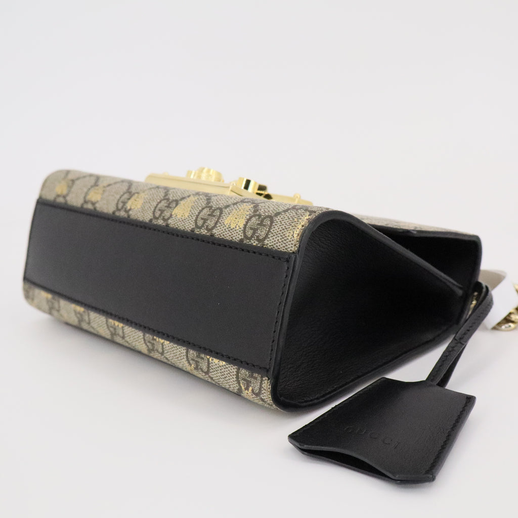 Padlock Shoulder Bag Printed GG Coated Canvas Small