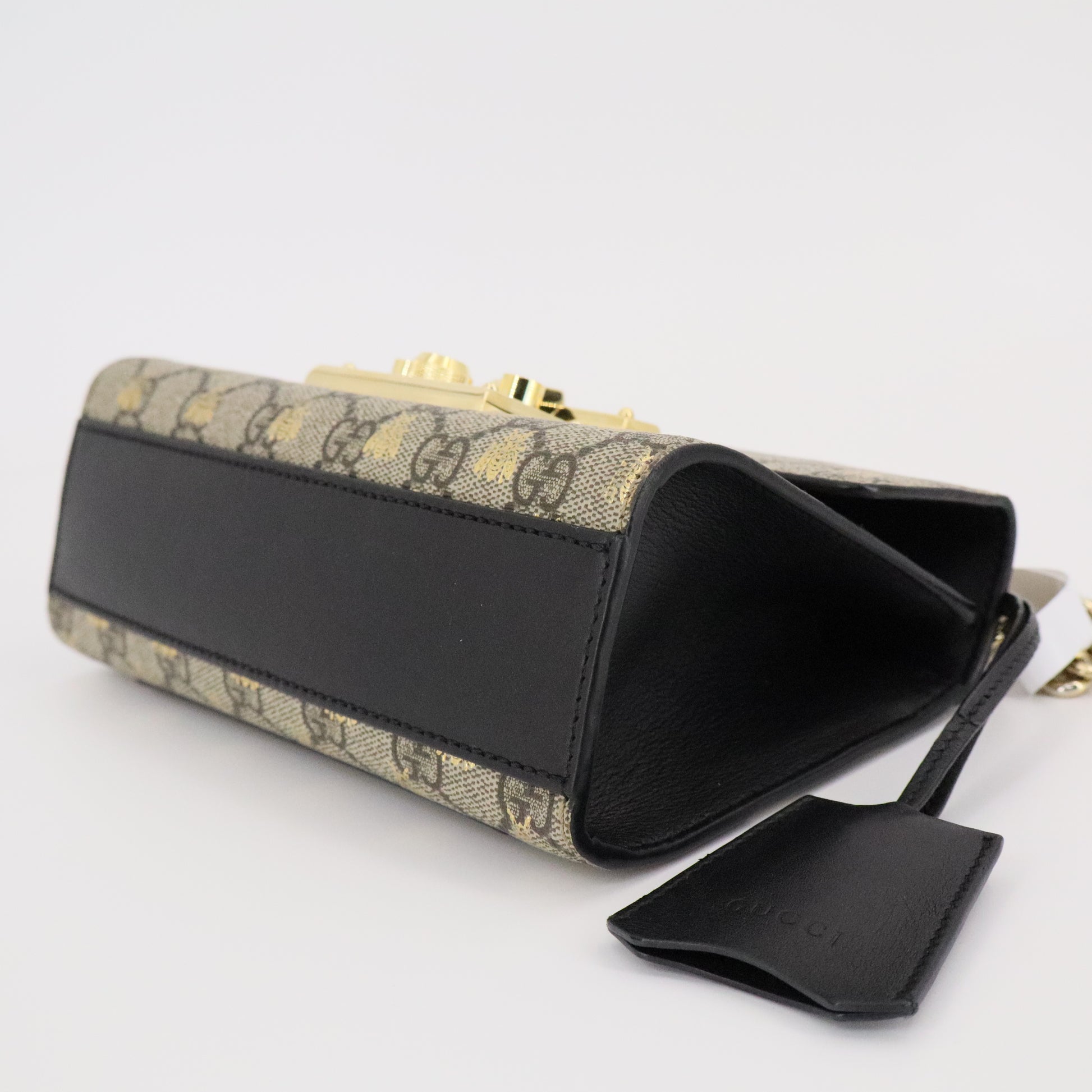 Padlock Shoulder Bag Printed GG Coated Canvas Small