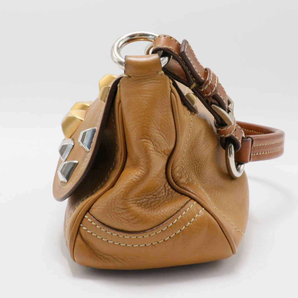 Calf Borchie Shoulder Bag