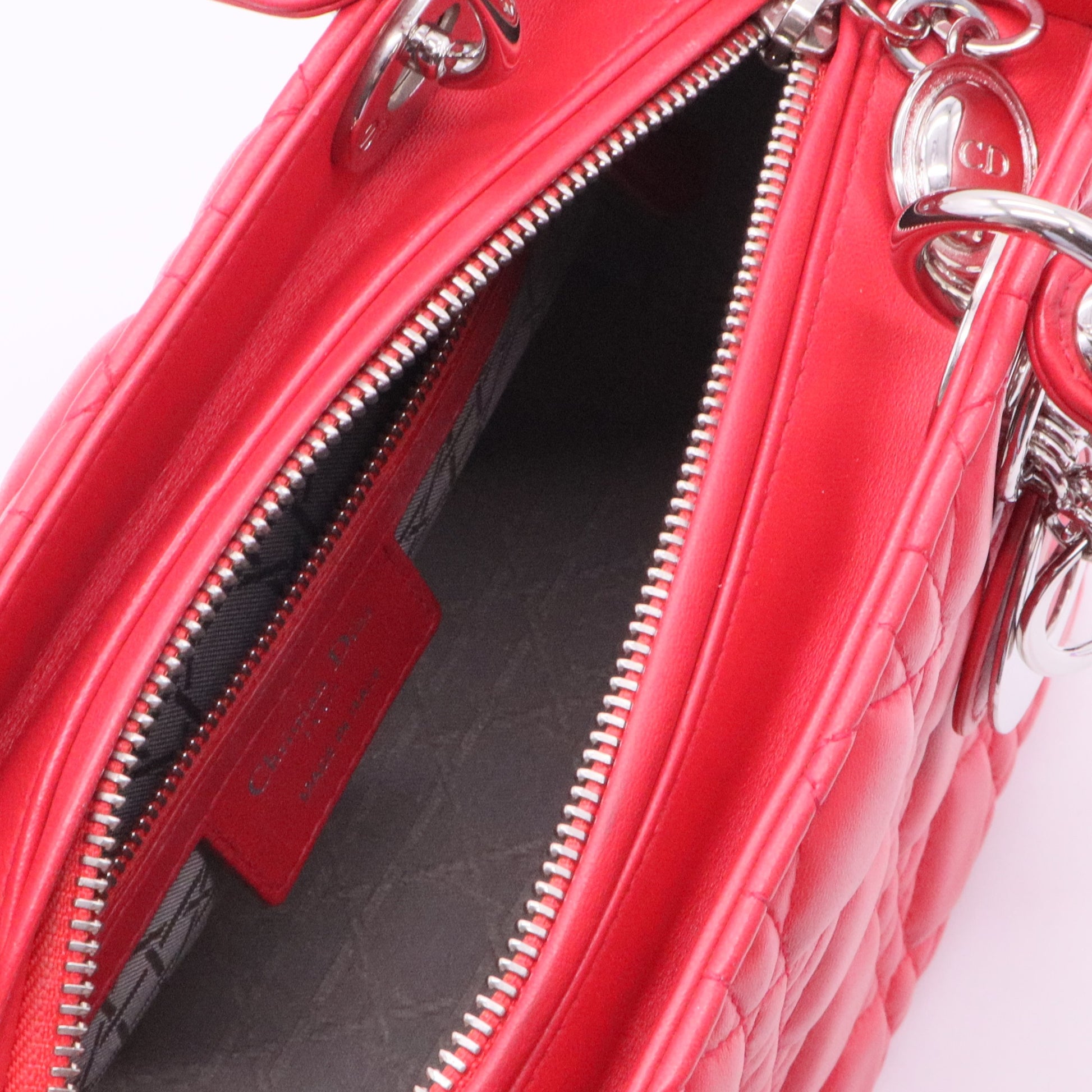 Lady Dior Bag Cannage Quilt Lambskin Medium