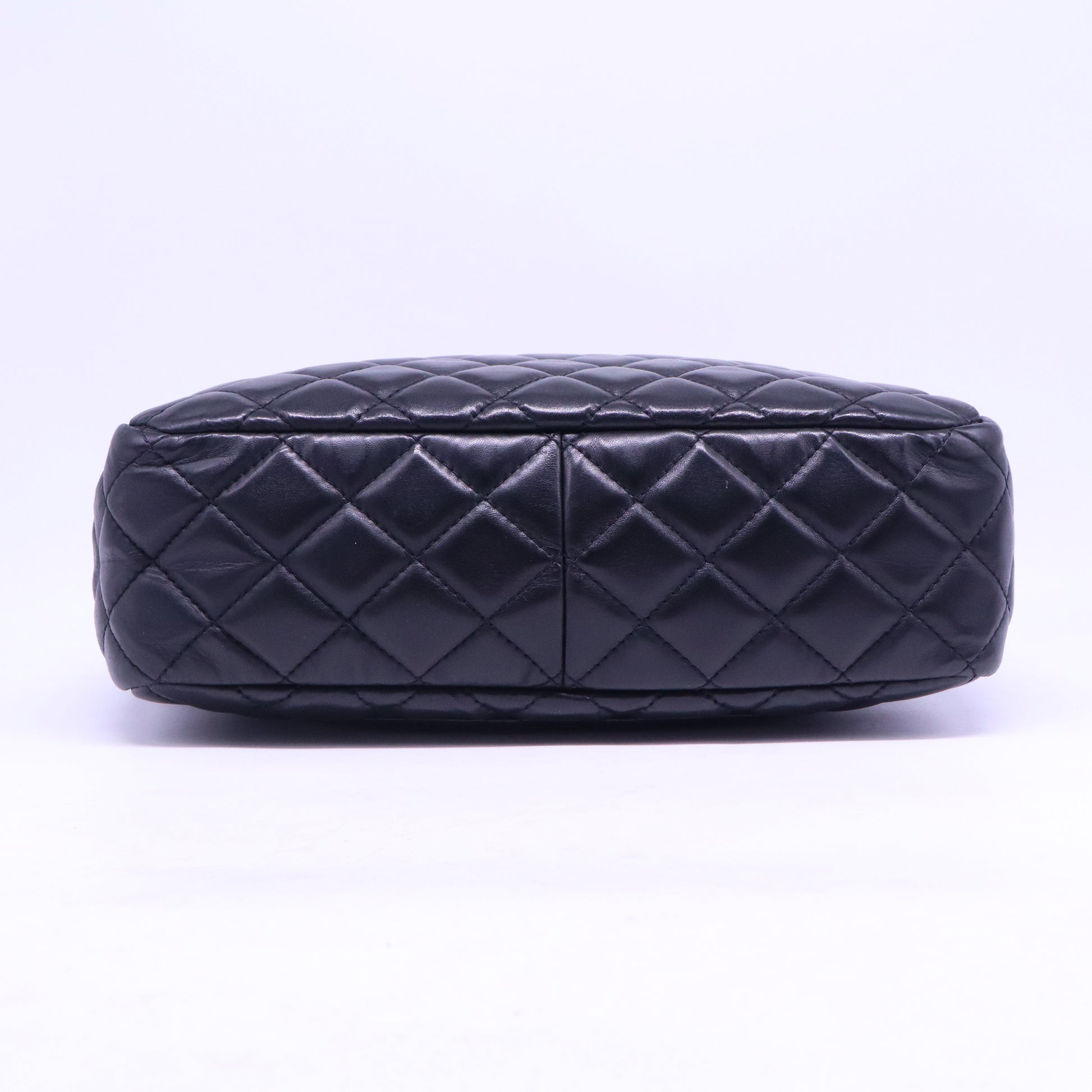 Lambskin Quilted Large Camera Case Navy B21271