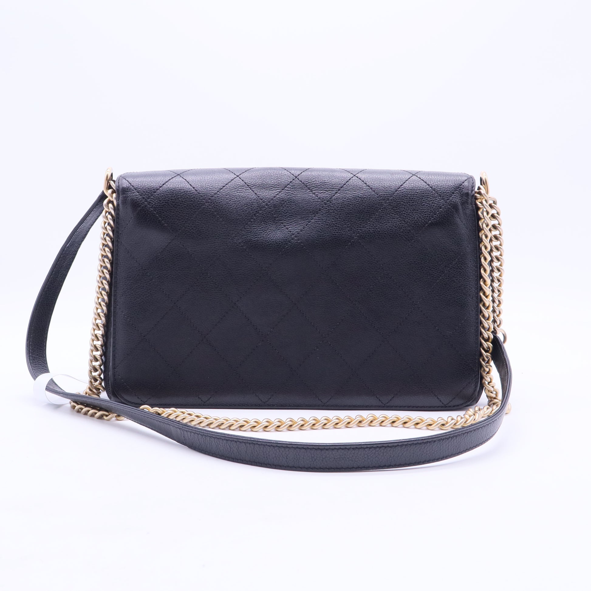 Straight Lines Flap Bag Quilted Calfskin Medium B20189