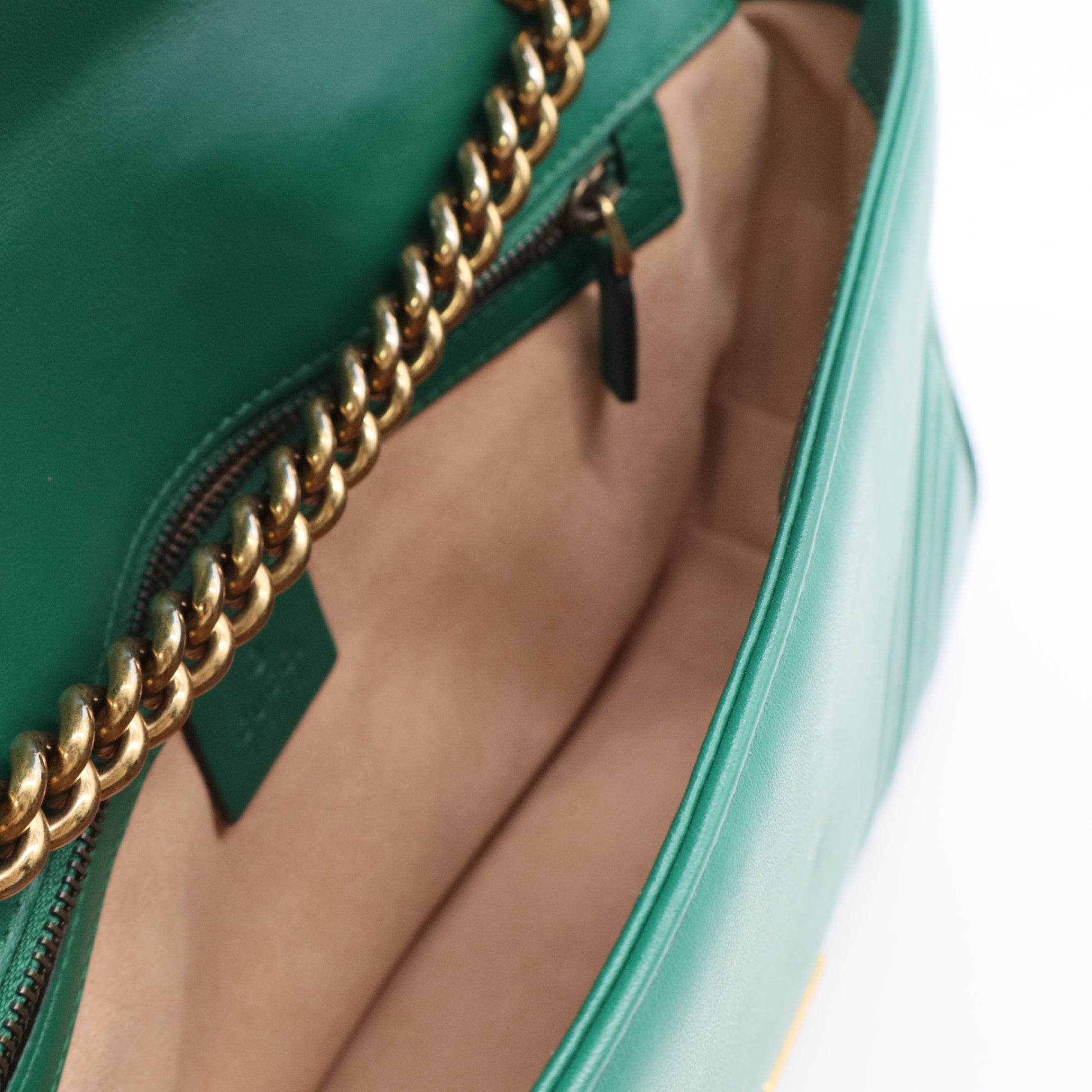 Green Matelasse Leather Small GG Marmont Shoulder Bag twins LDJ3019