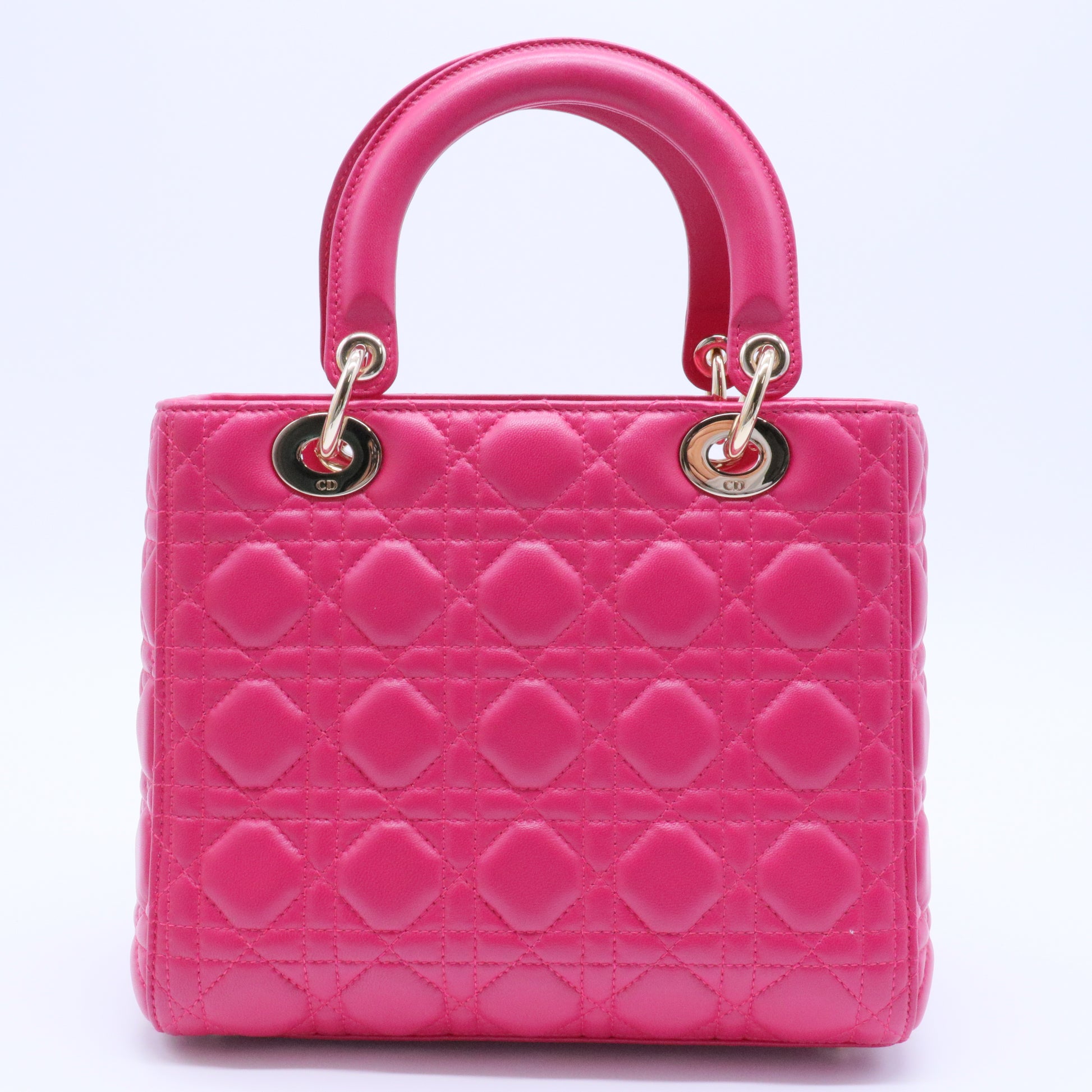 Medium Cannage Lady Dior Bag Gold Hardware
