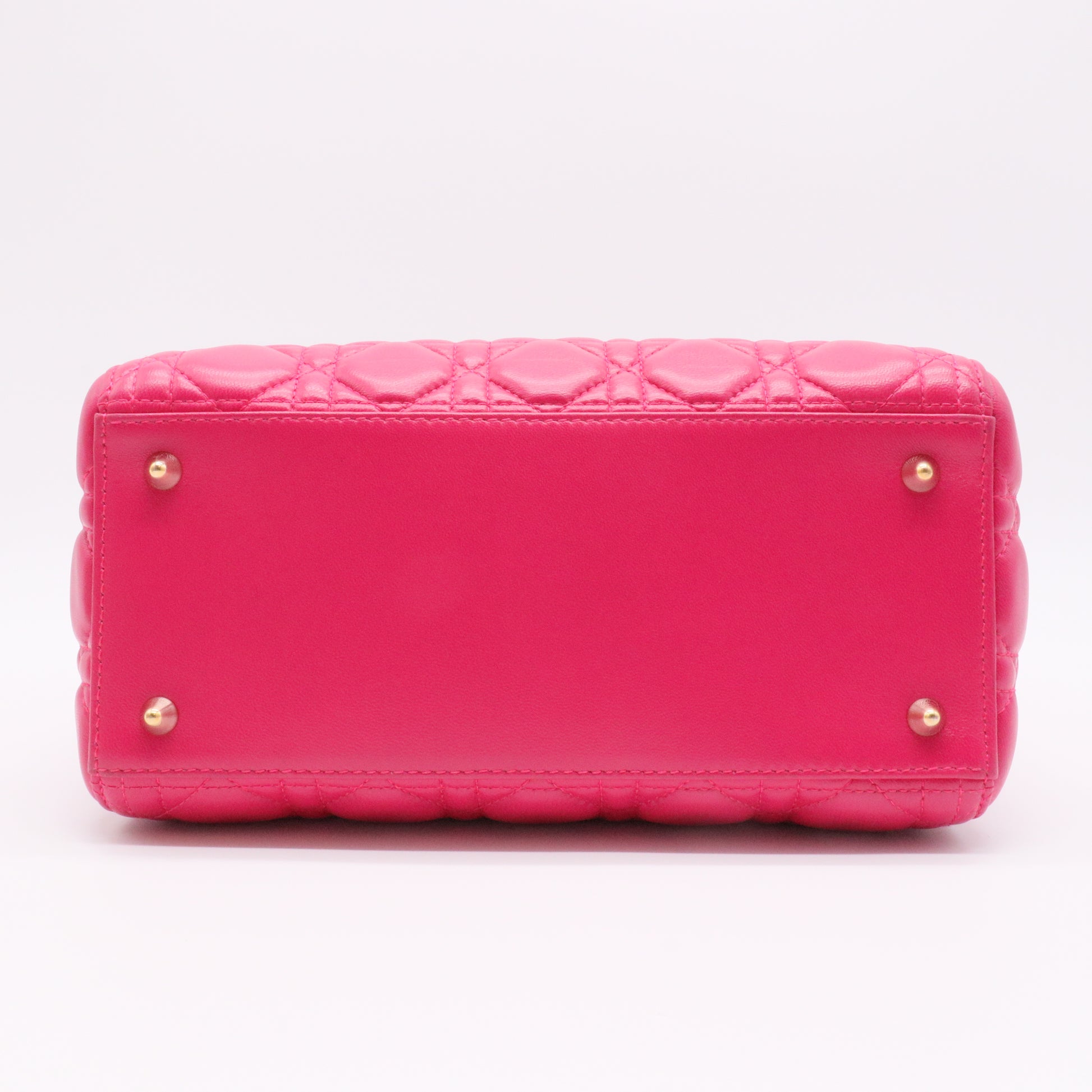 Medium Cannage Lady Dior Bag Gold Hardware