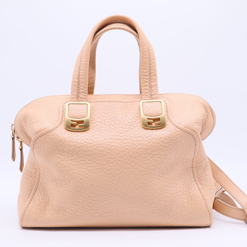Black Pebbled Leather Small Chameleon Tote   B20289