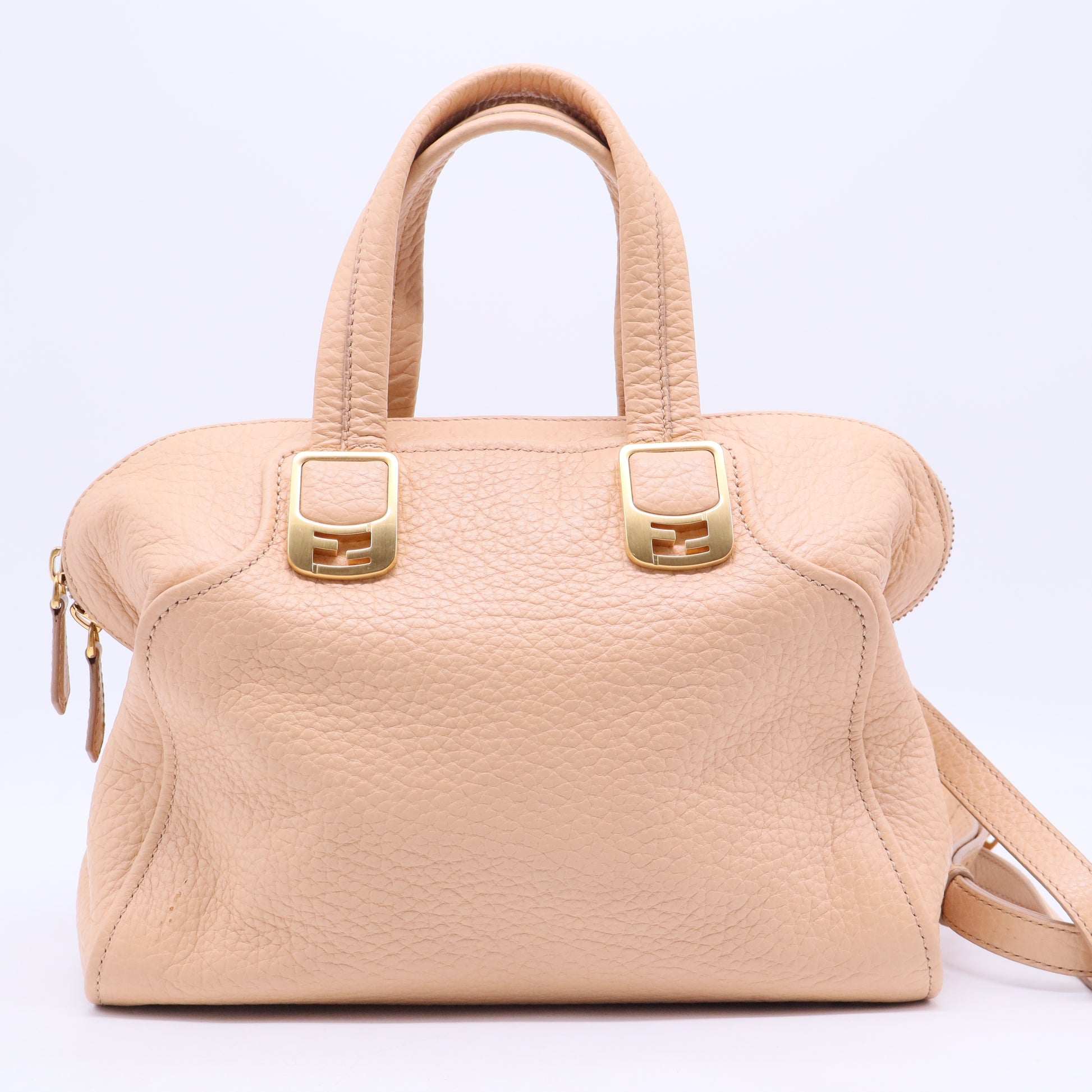 Black Pebbled Leather Small Chameleon Tote   B20289