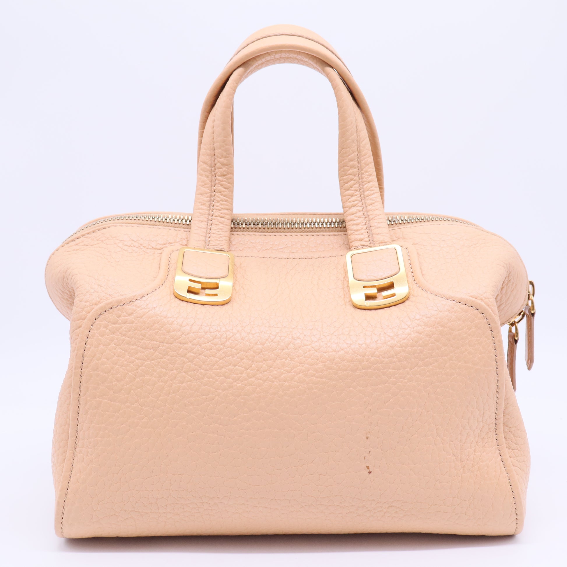 Black Pebbled Leather Small Chameleon Tote   B20289