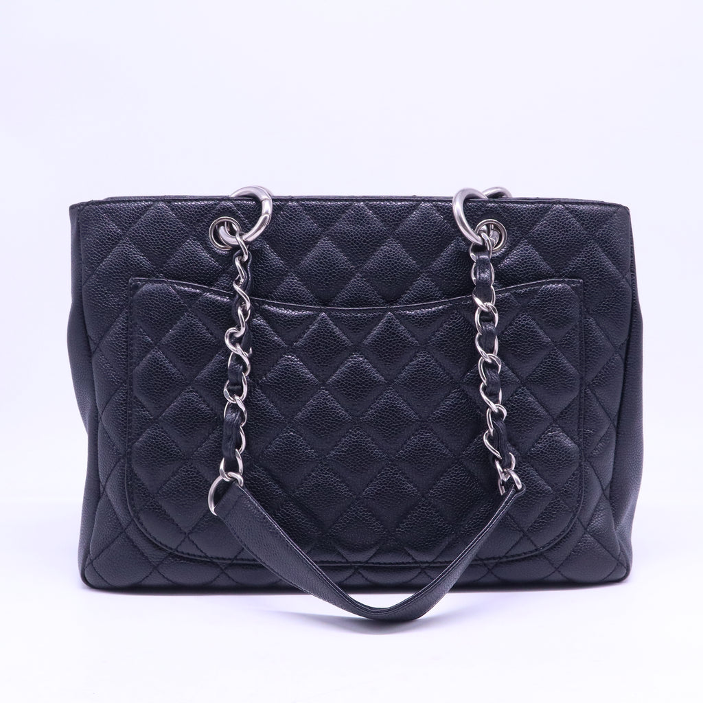 Grand Shopping Tote Quilted Caviar B21245