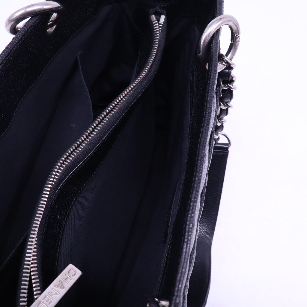 Grand Shopping Tote Quilted Caviar B21245