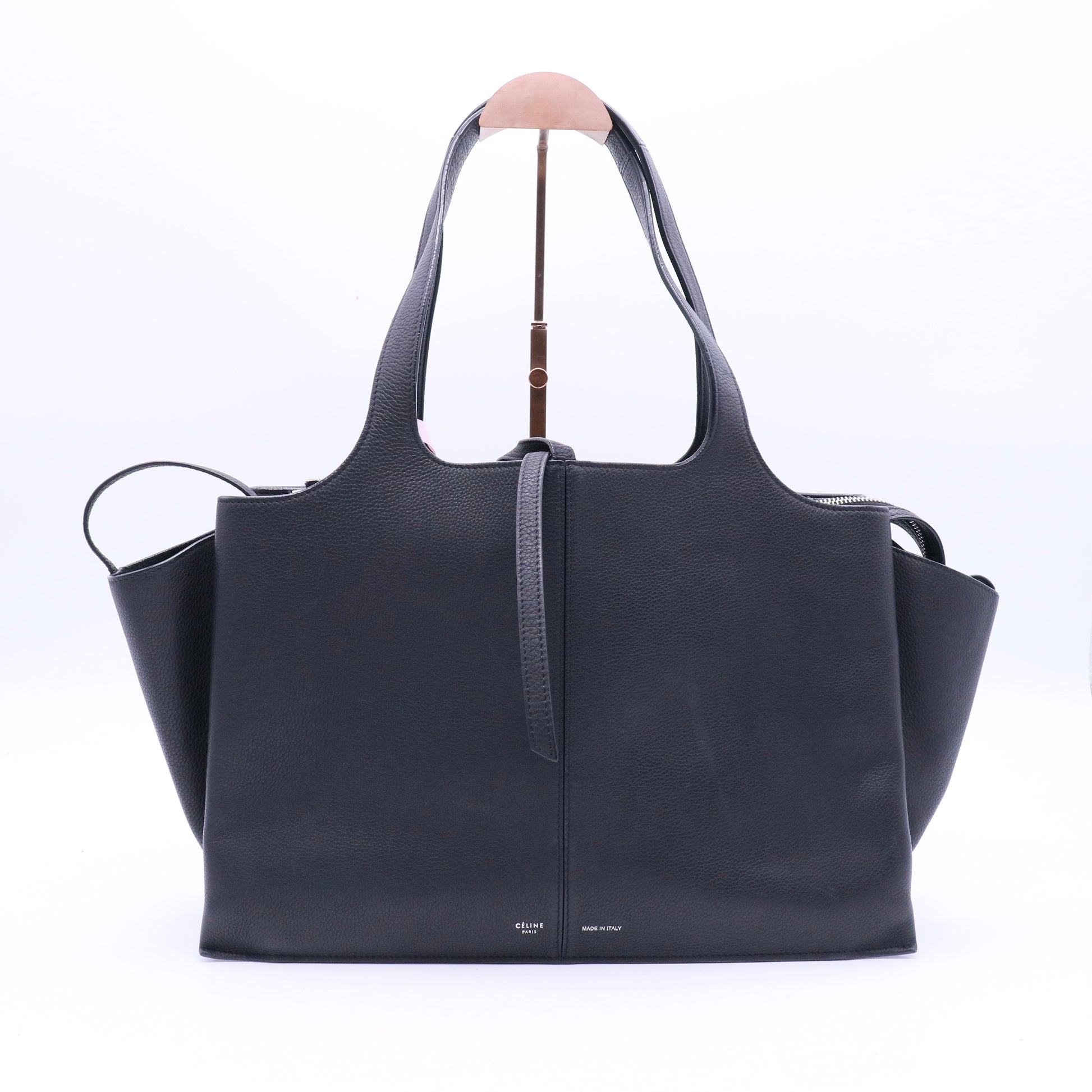 Tri-Fold Shoulder Bag Grained Calfskin Small Twins LDJ3667
