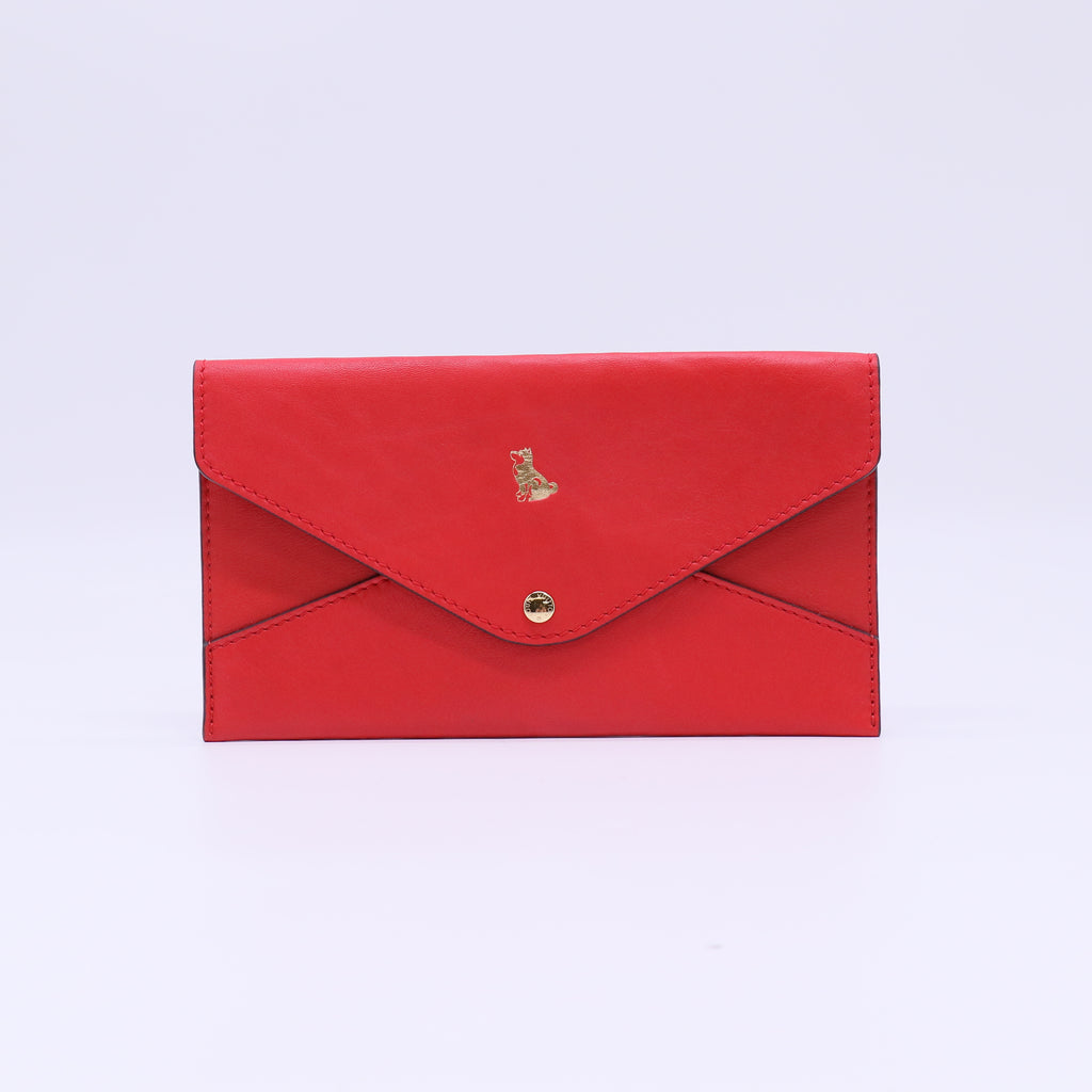 Louis Vuitton Veau Cachemire Chinese New Year Dog Envelope Pouch Red W21719