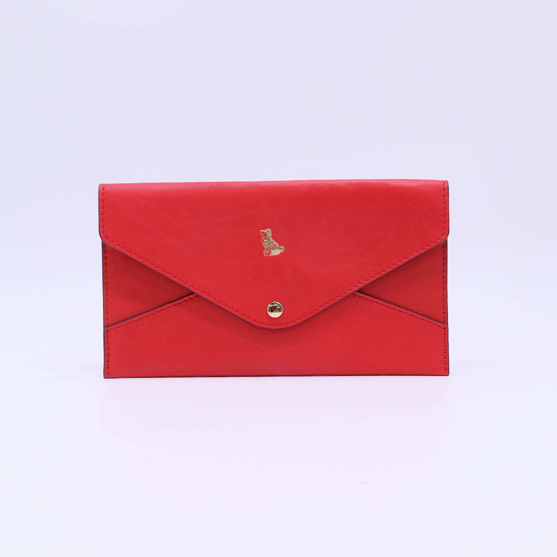 Louis Vuitton Veau Cachemire Chinese New Year Dog Envelope Pouch Red W21719
