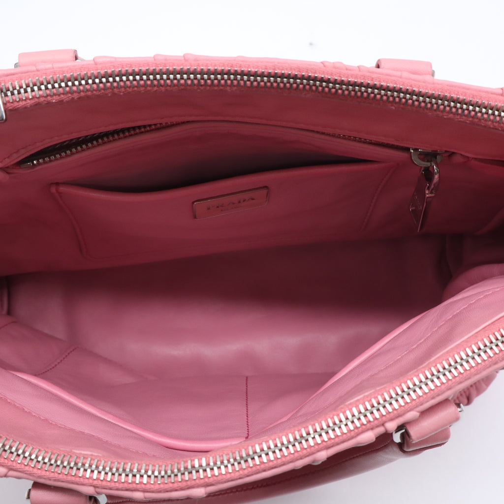 Prada Nappa Gaufre Double Zip Tote twins B23867