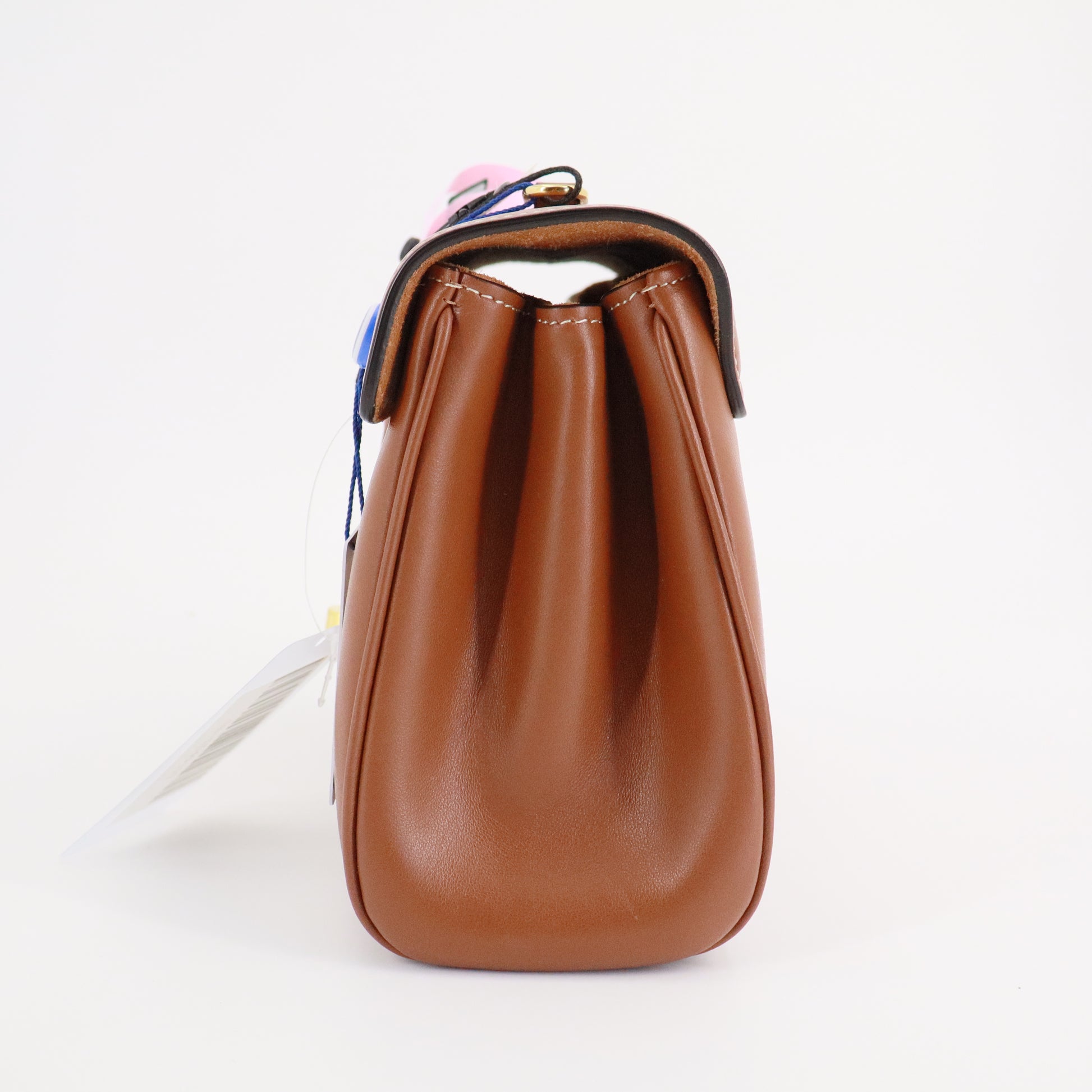 Smooth Calfskin Teen Soft 16 Shoulder Bag Tan twins