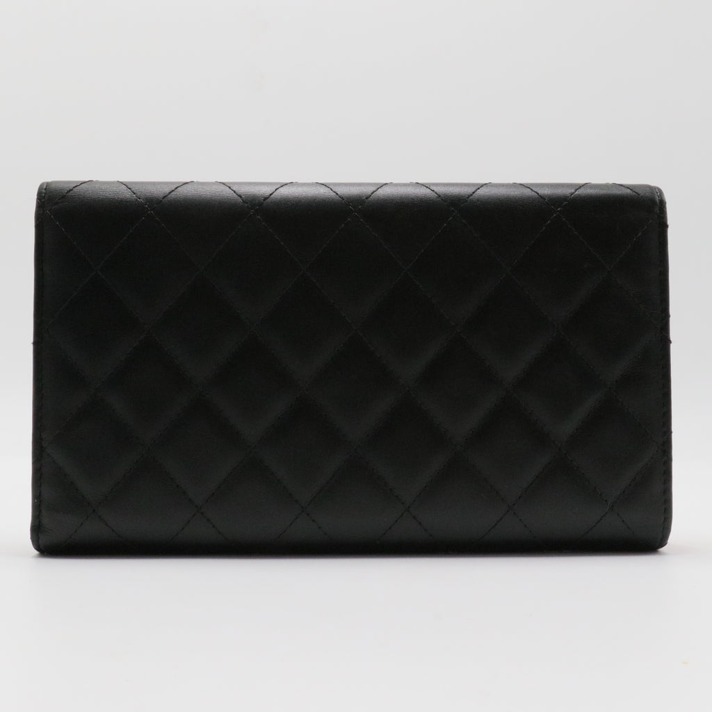 Chanel Cambon Trifold Wallet Quilted Lambskin Long