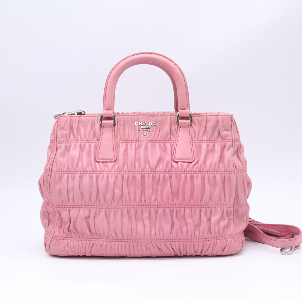 Prada Nappa Gaufre Double Zip Tote twins B23867
