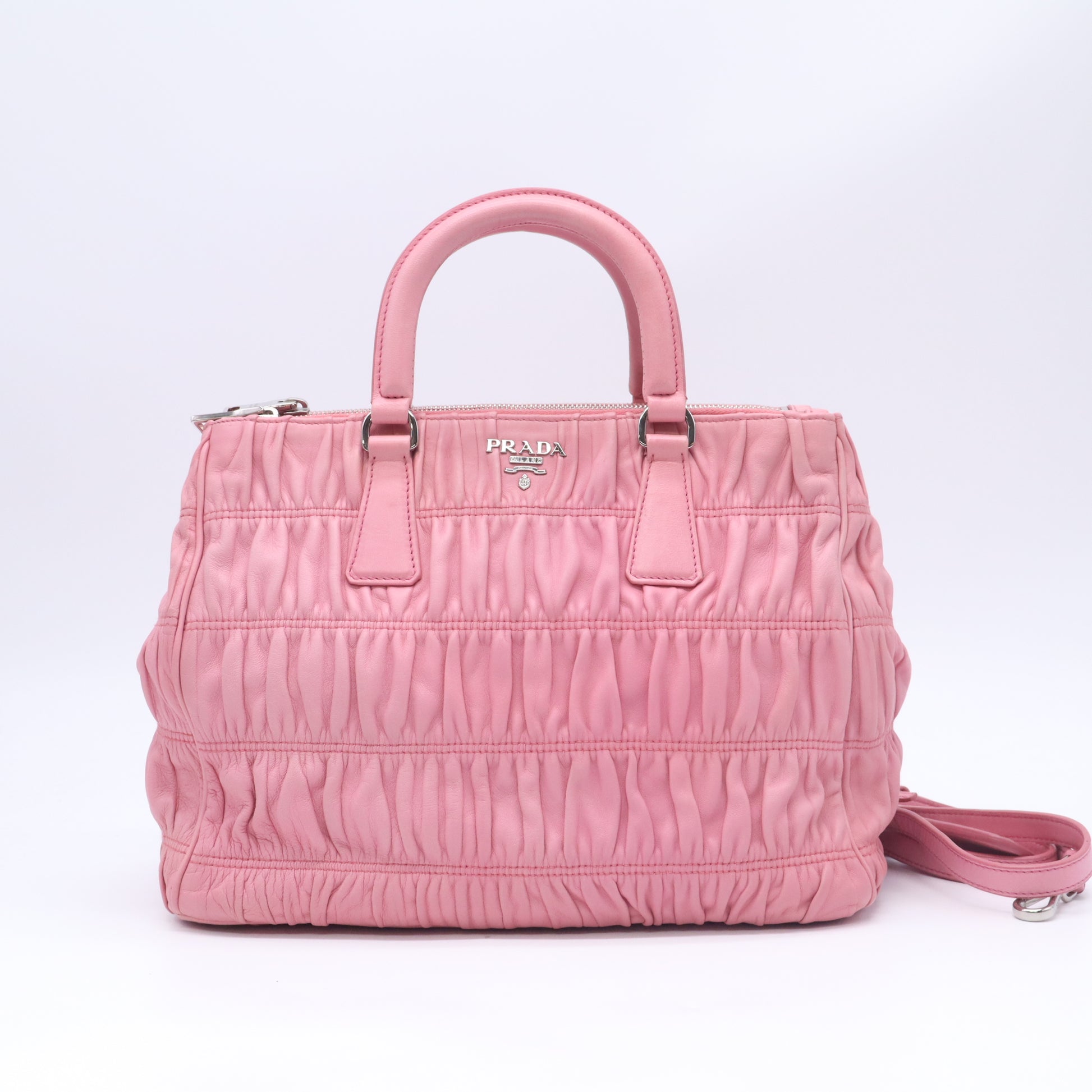 Prada Nappa Gaufre Double Zip Tote twins B23867