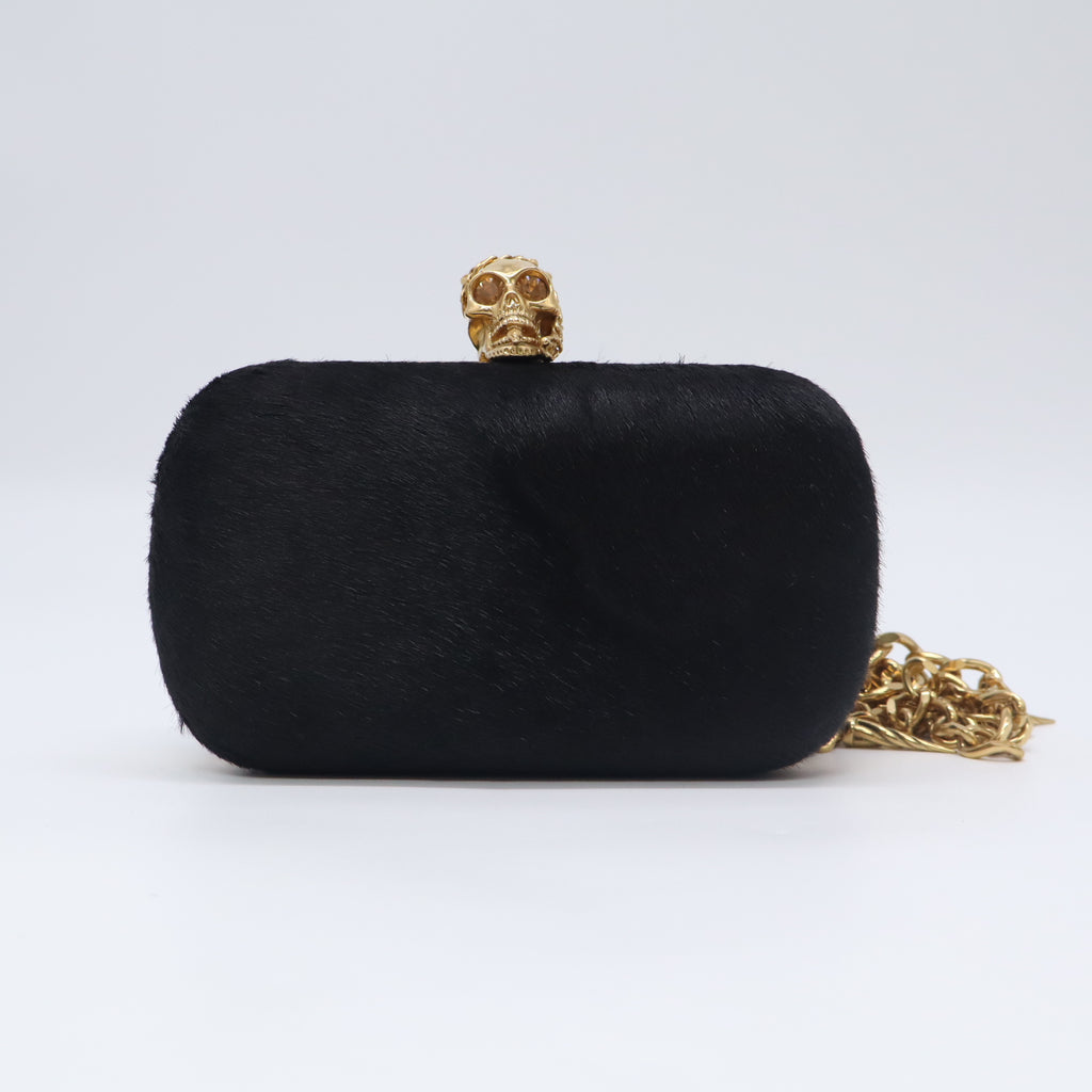 Alexander McQueen Black Evening Clutch B23693