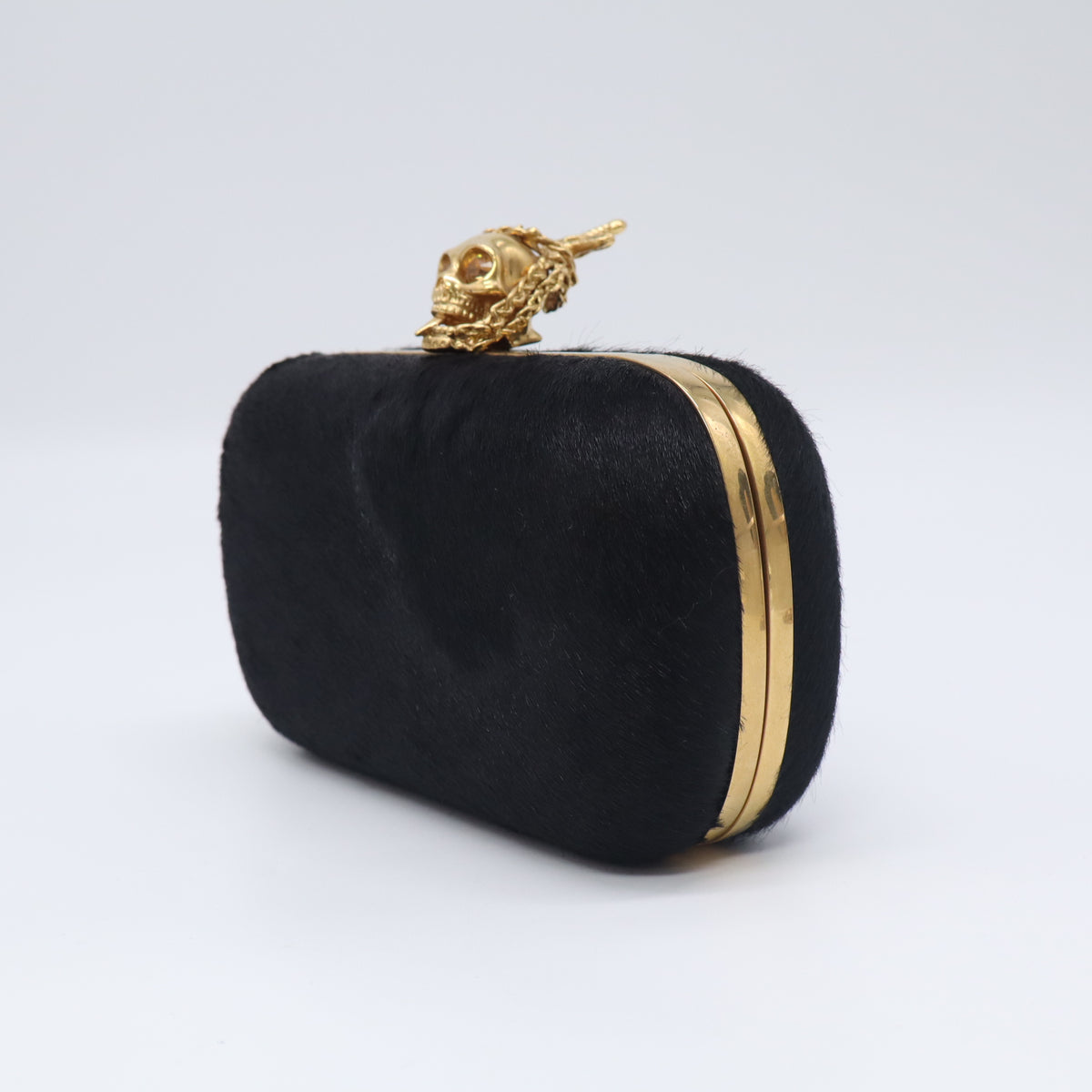 Alexander McQueen Black Evening Clutch B23693