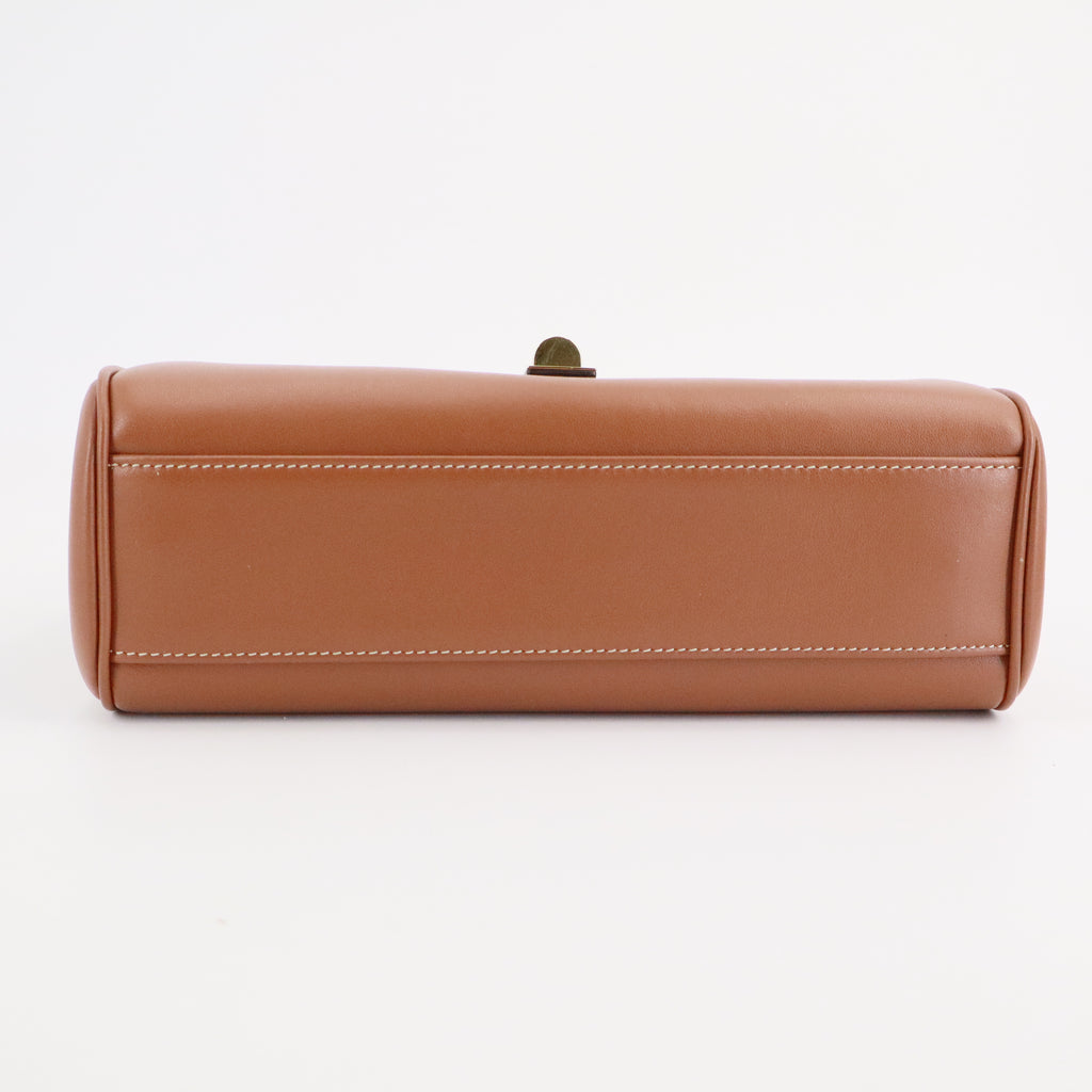 Smooth Calfskin Teen Soft 16 Shoulder Bag Tan twins