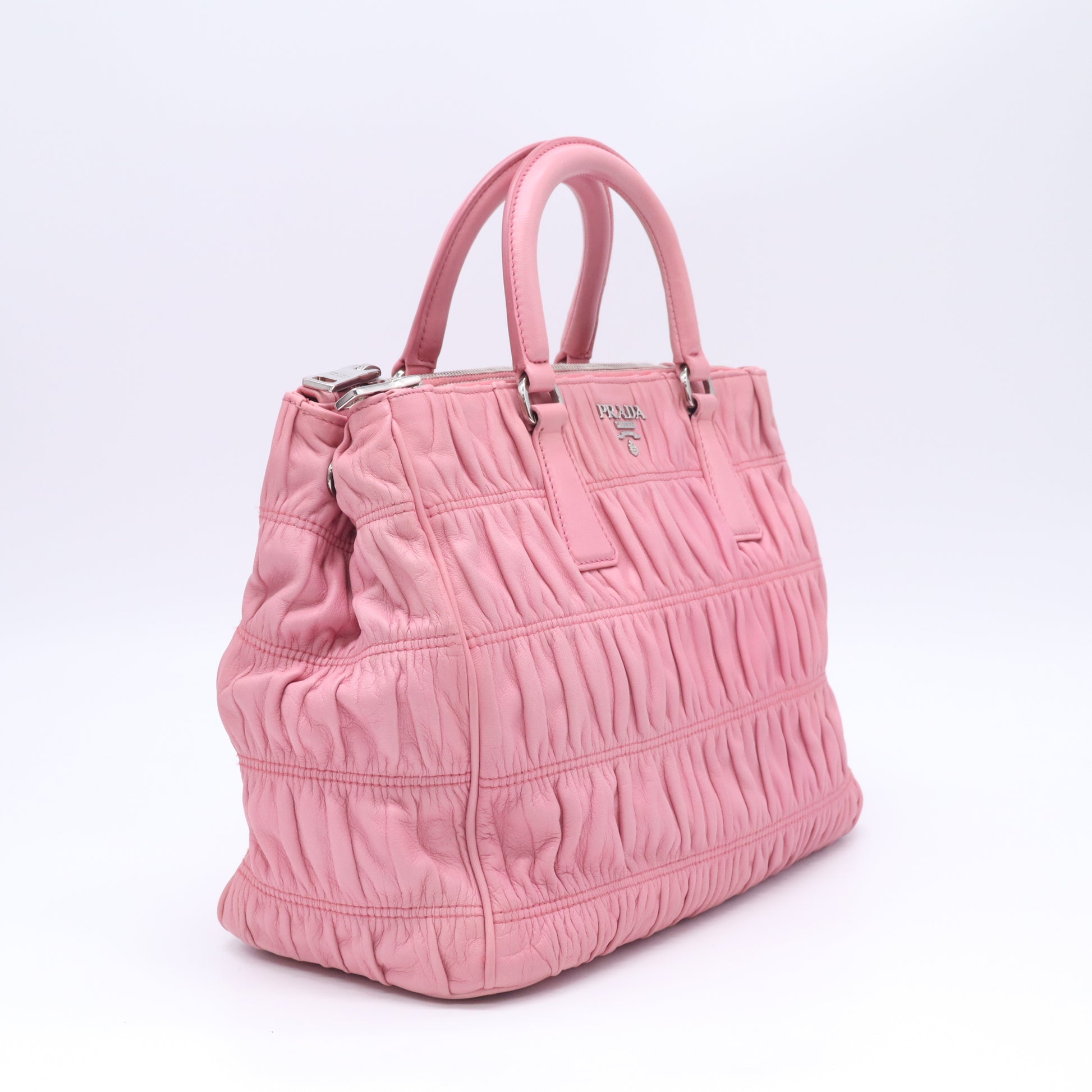 Prada Nappa Gaufre Double Zip Tote twins B23867
