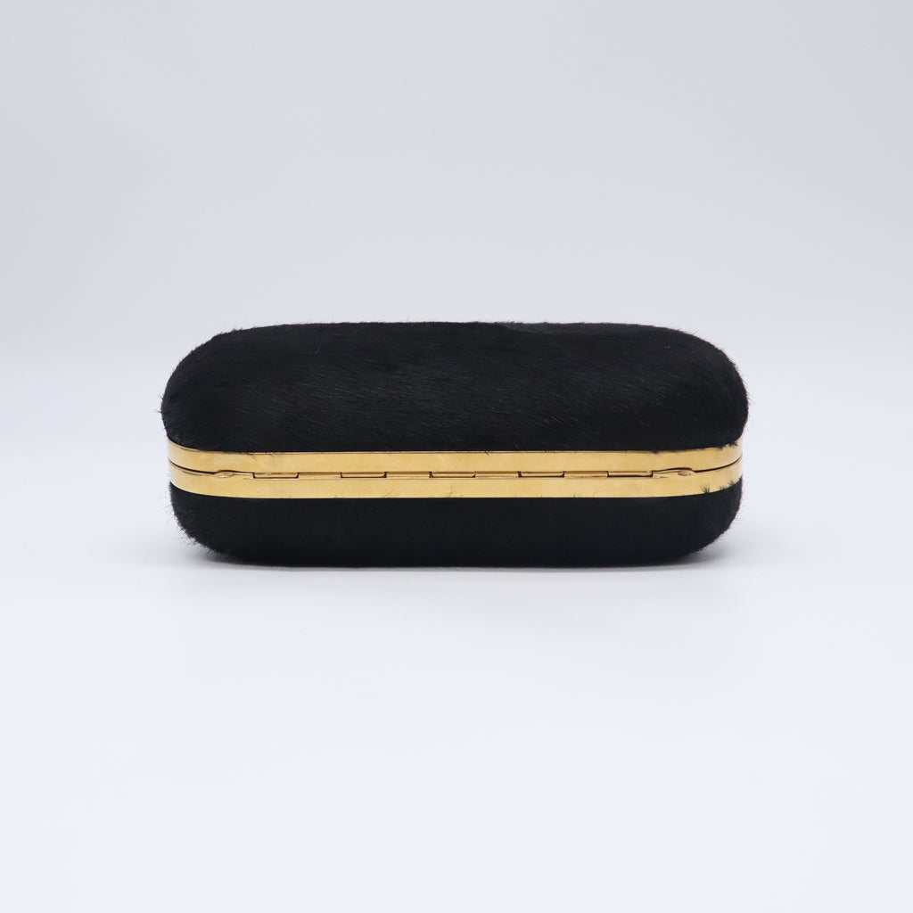 Alexander McQueen Black Evening Clutch B23693