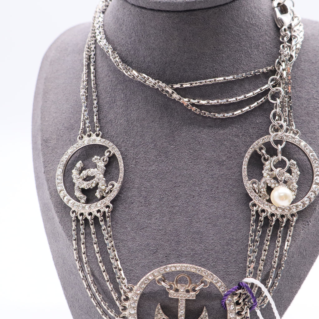 Silver Chanel Chain Belt Twins LDJ2867