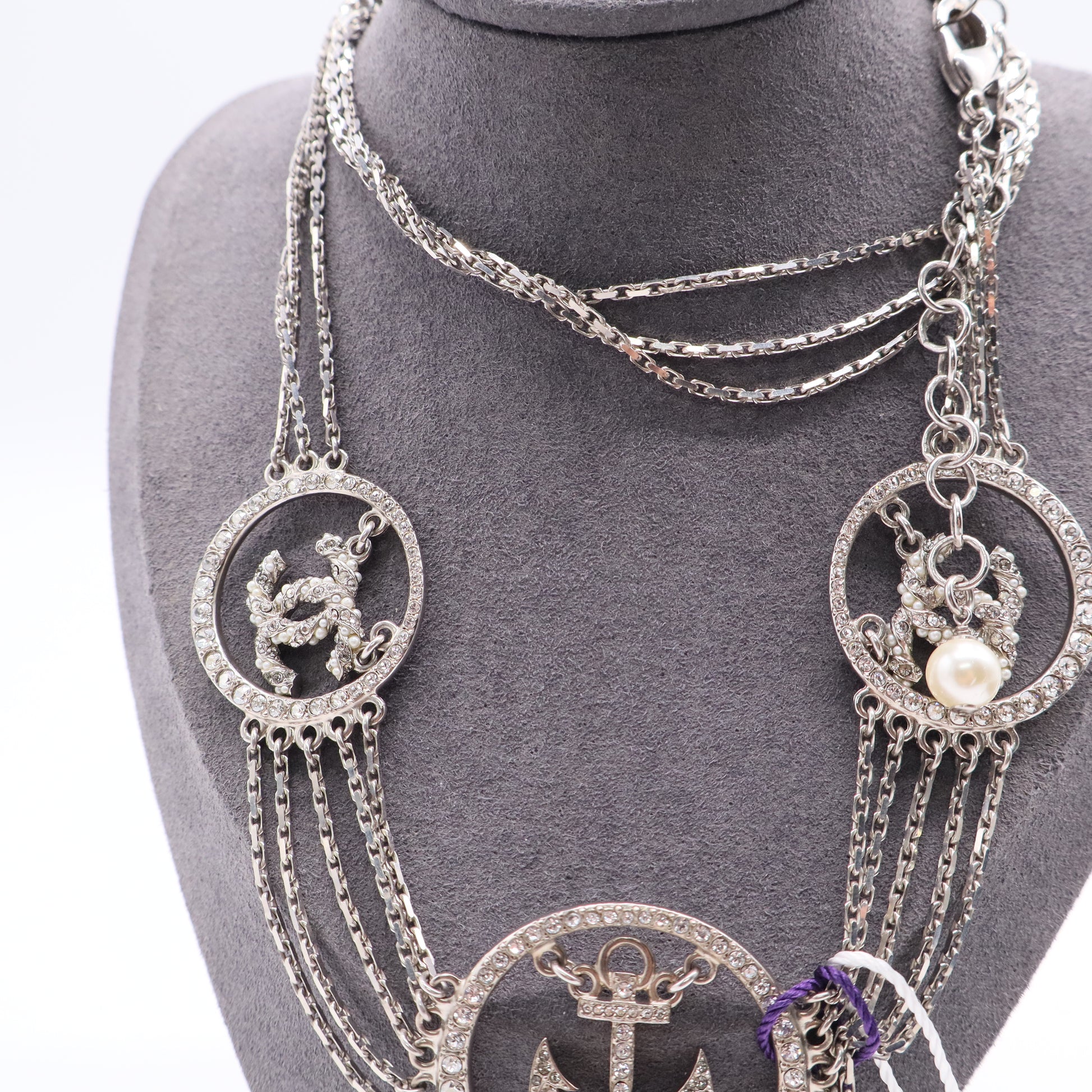 Silver Chanel Chain Belt Twins LDJ2867