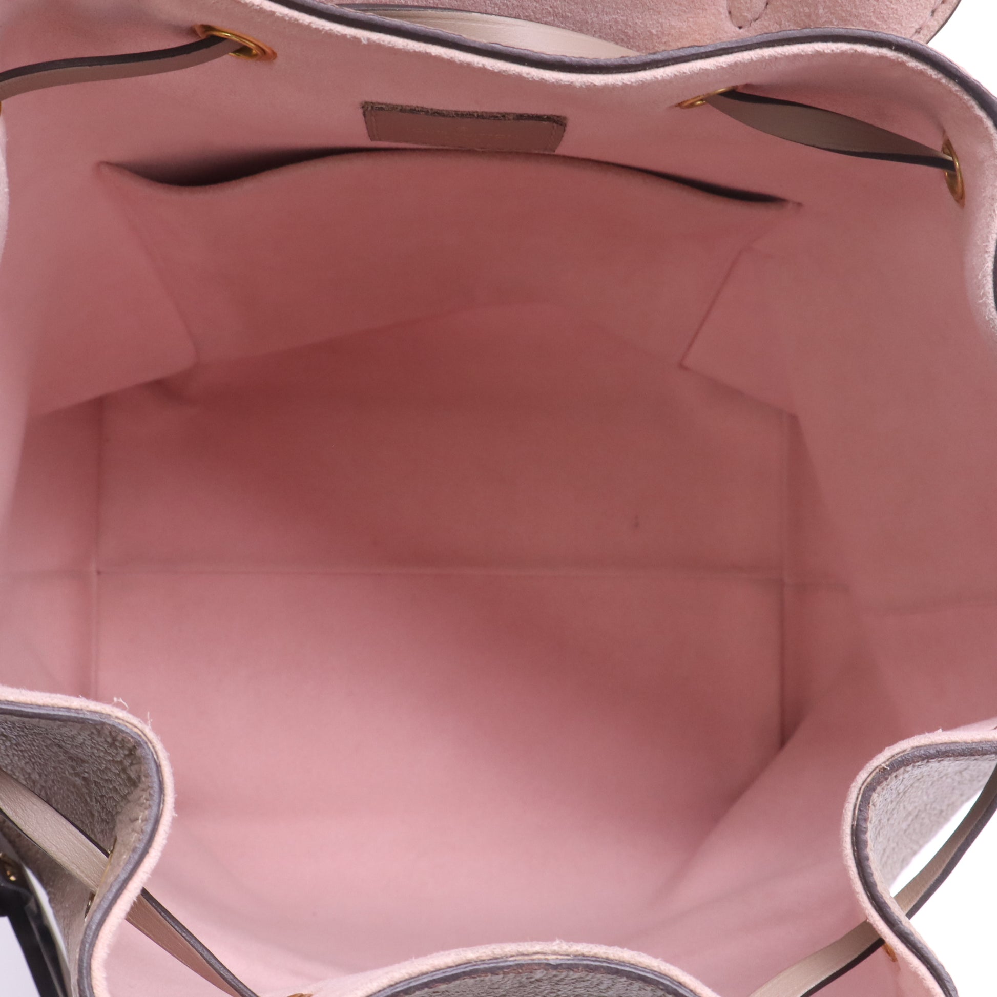 Louis Vuitton Montsouris PM Beige Embossed Leather Drawstring Backpack twins LDZ441