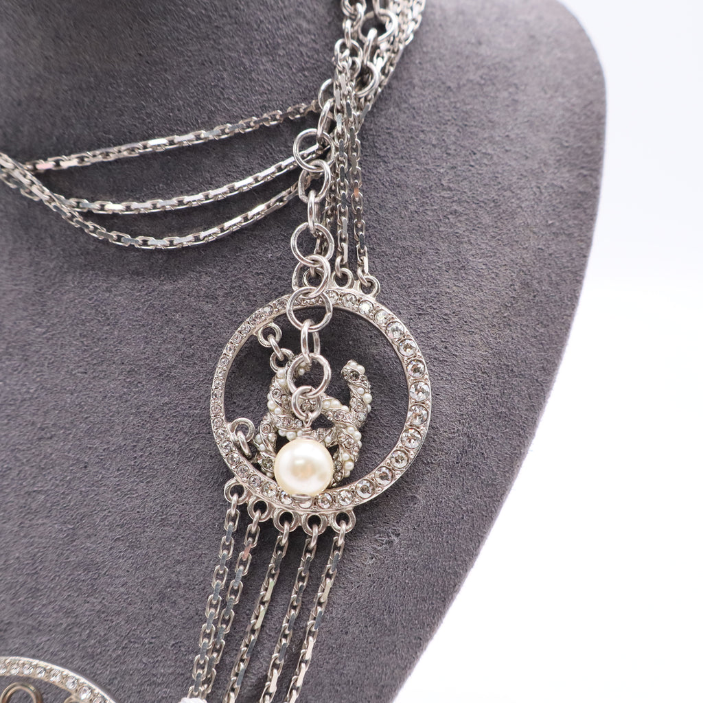 Silver Chanel Chain Belt Twins LDJ2867