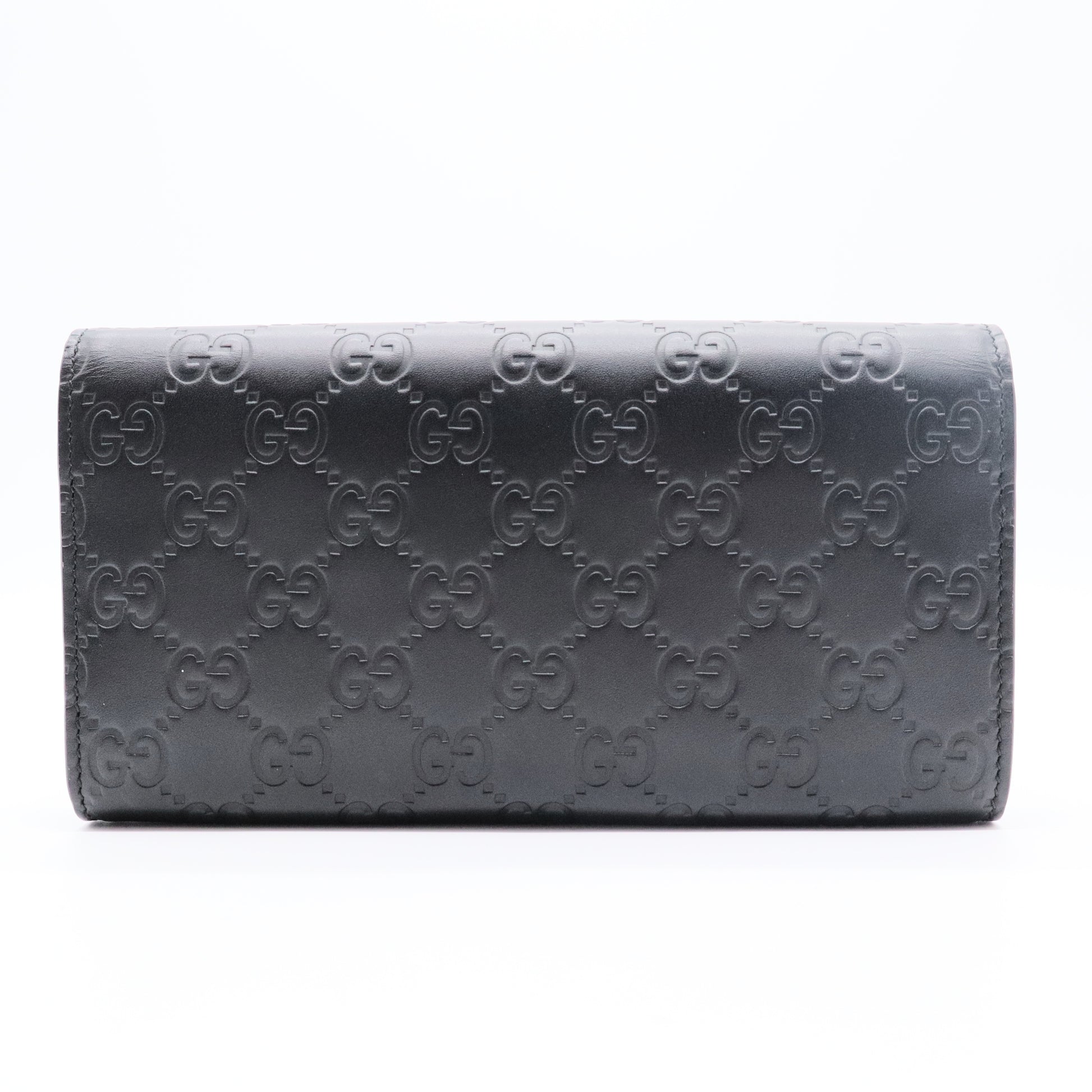 Guccissima Signature Icon Continental Wallet Black