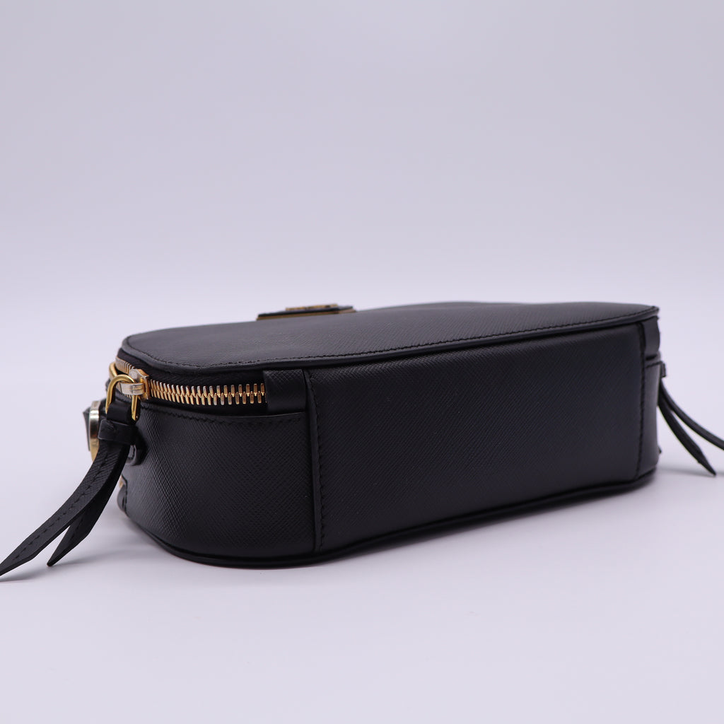 Saffiano Lux Odette Crossbody Black twins