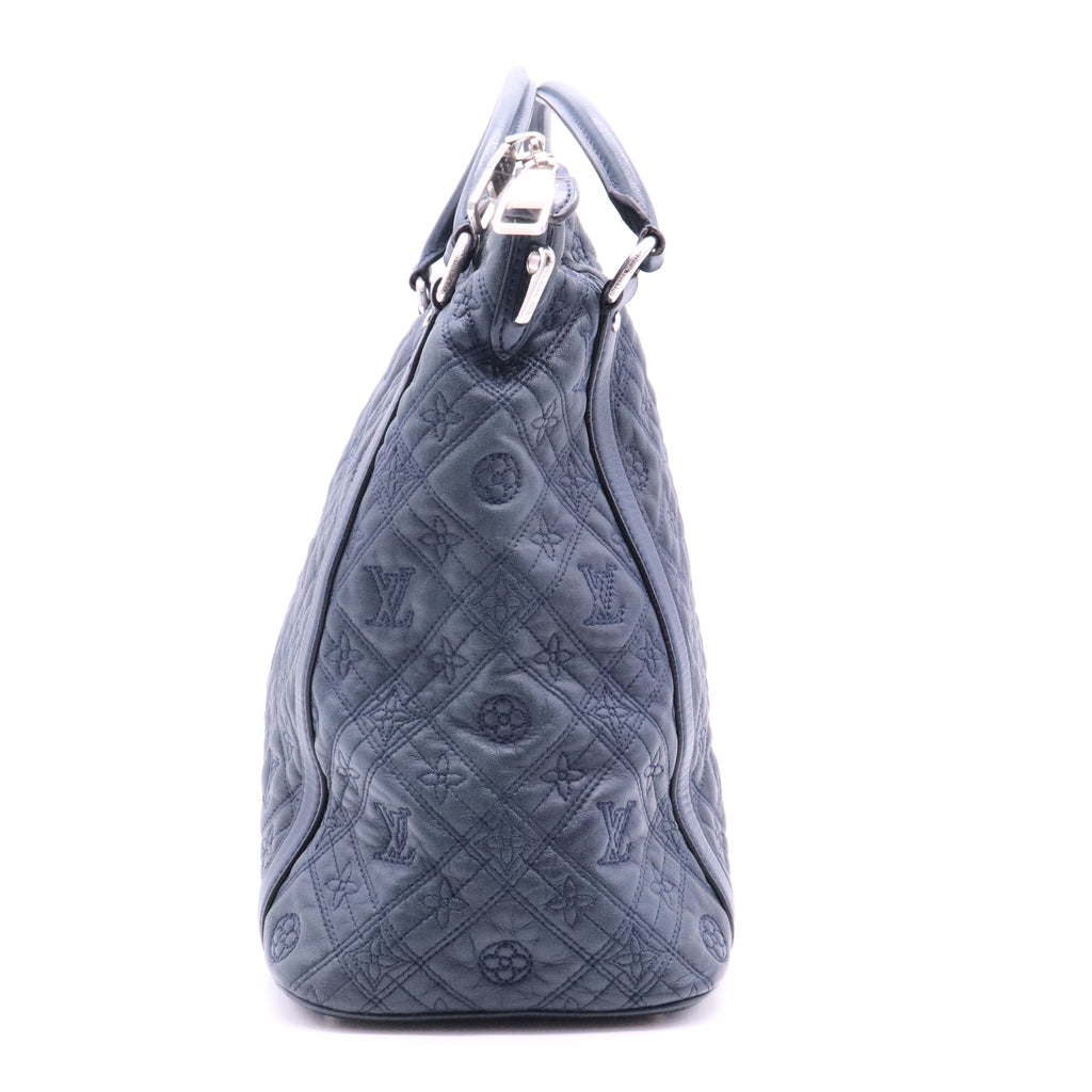 Indigo Monogram Antheia Leather Ixia MM Bag Twins