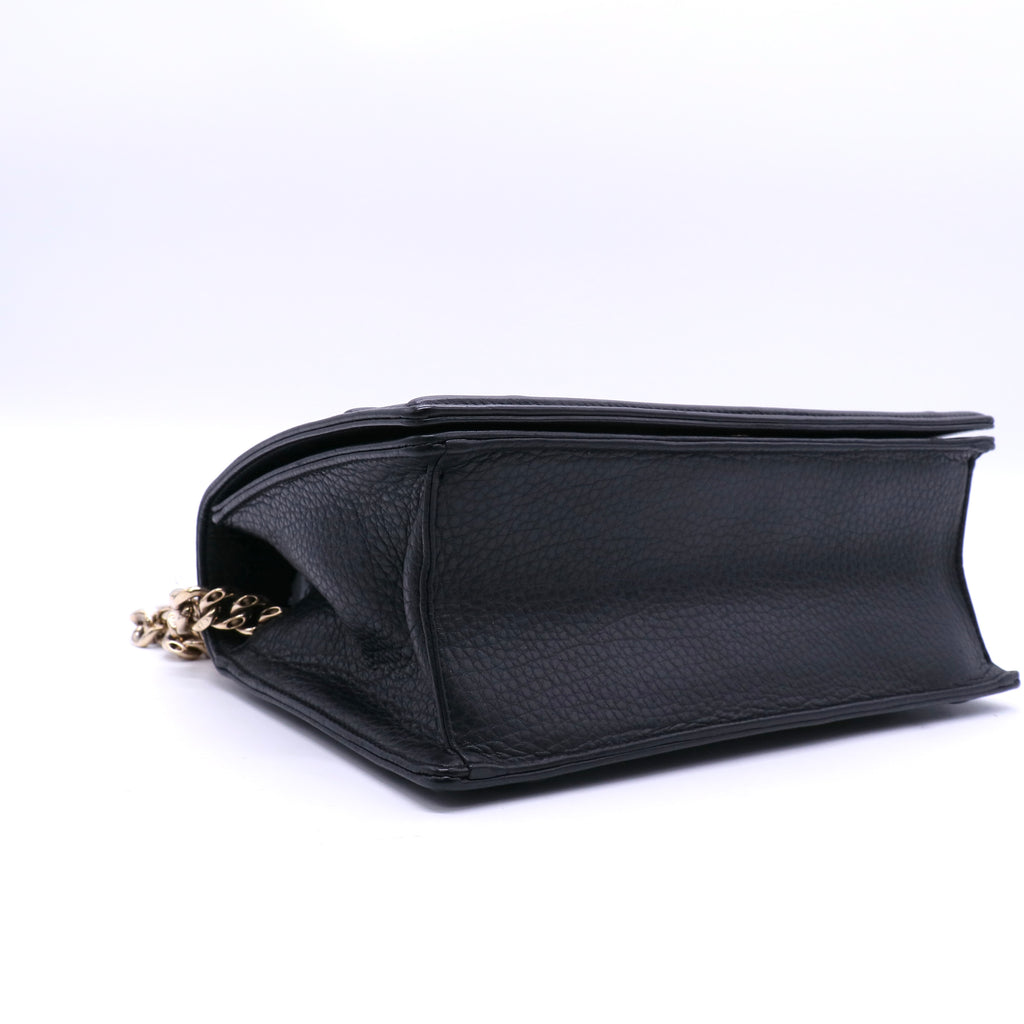 Diorama Flap Bag Grained Calfskin Medium Twins LDJ3666