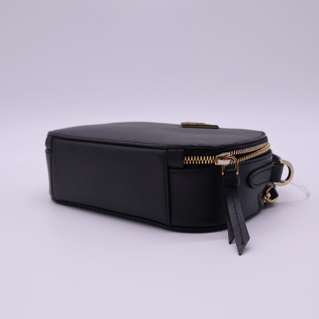 Saffiano Lux Odette Crossbody Black twins