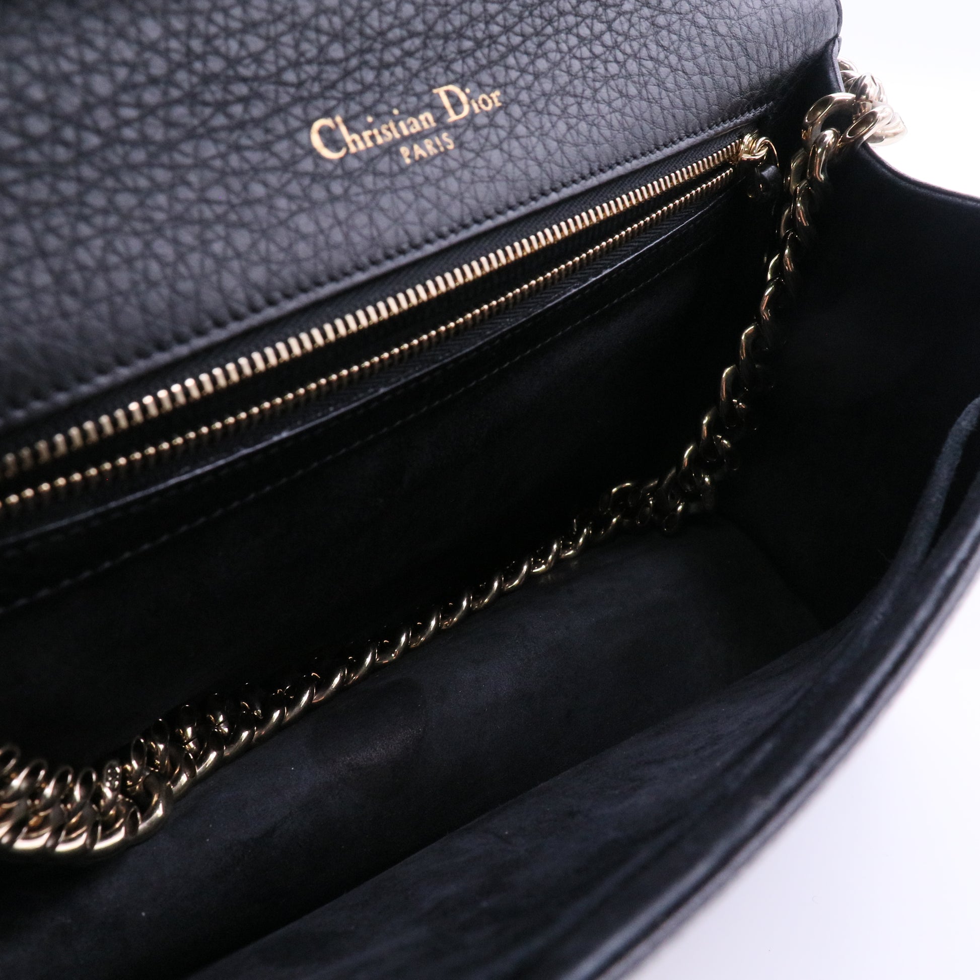 Diorama Flap Bag Grained Calfskin Medium Twins LDJ3666
