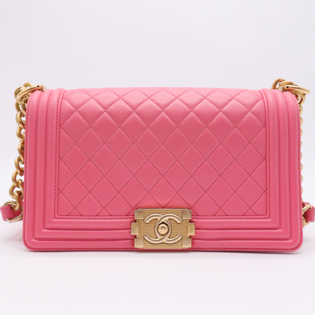 Boy Flap Bag Quilted Lambskin Old Medium