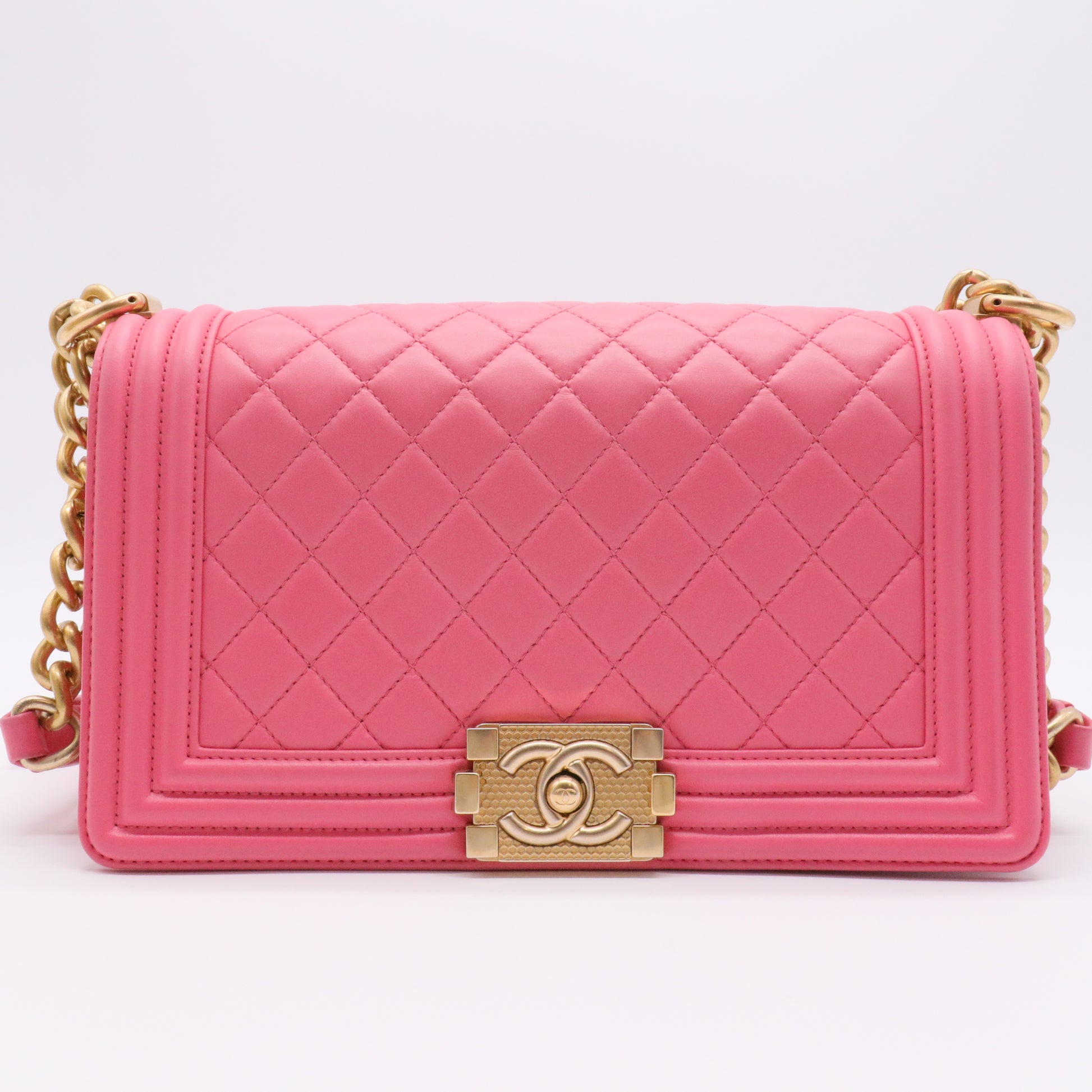 Boy Flap Bag Quilted Lambskin Old Medium