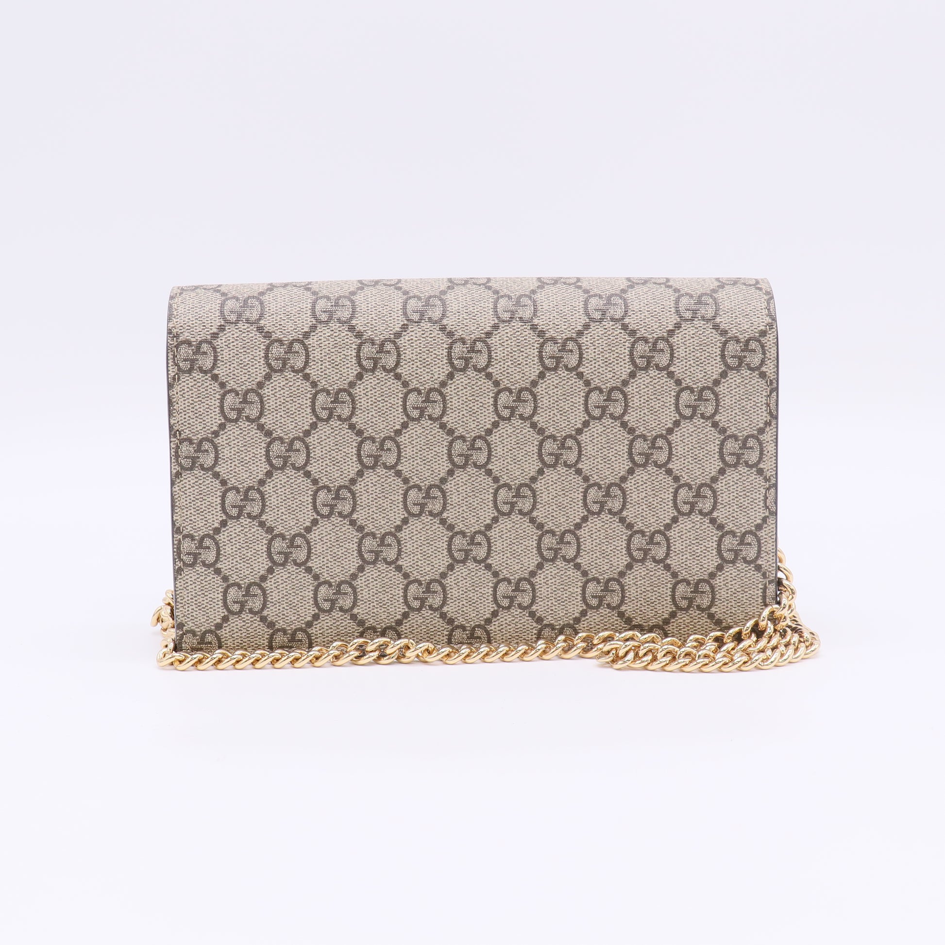 Beige/Ebony Supreme Canvas Valentine's Day Wallet On Chain Bag W22659