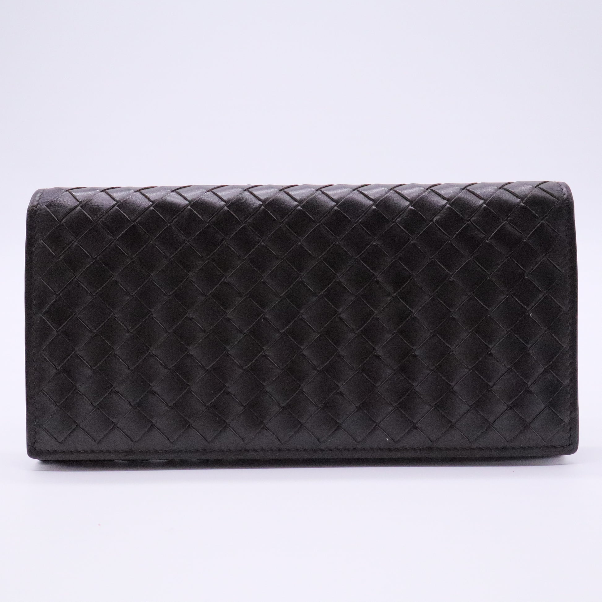 Intrecciato Leather Long Wallet