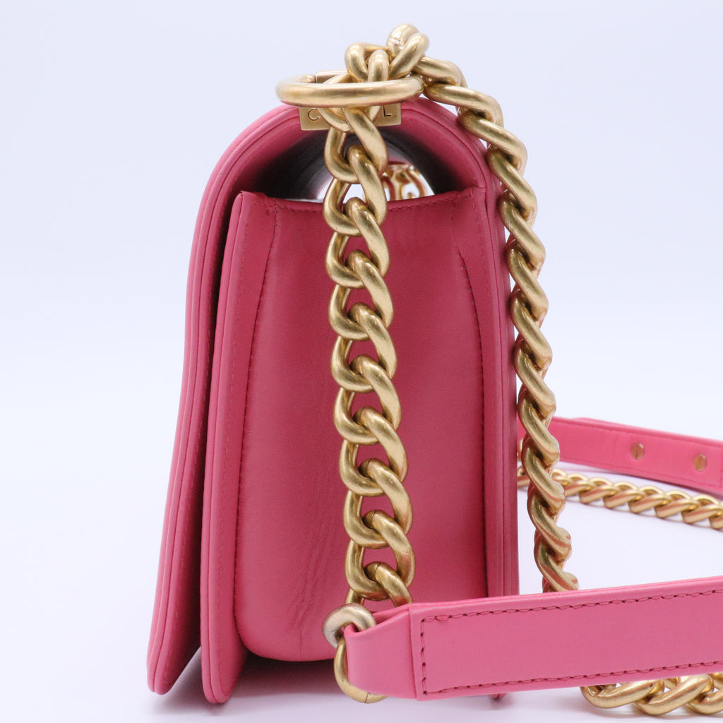 Boy Flap Bag Quilted Lambskin Old Medium