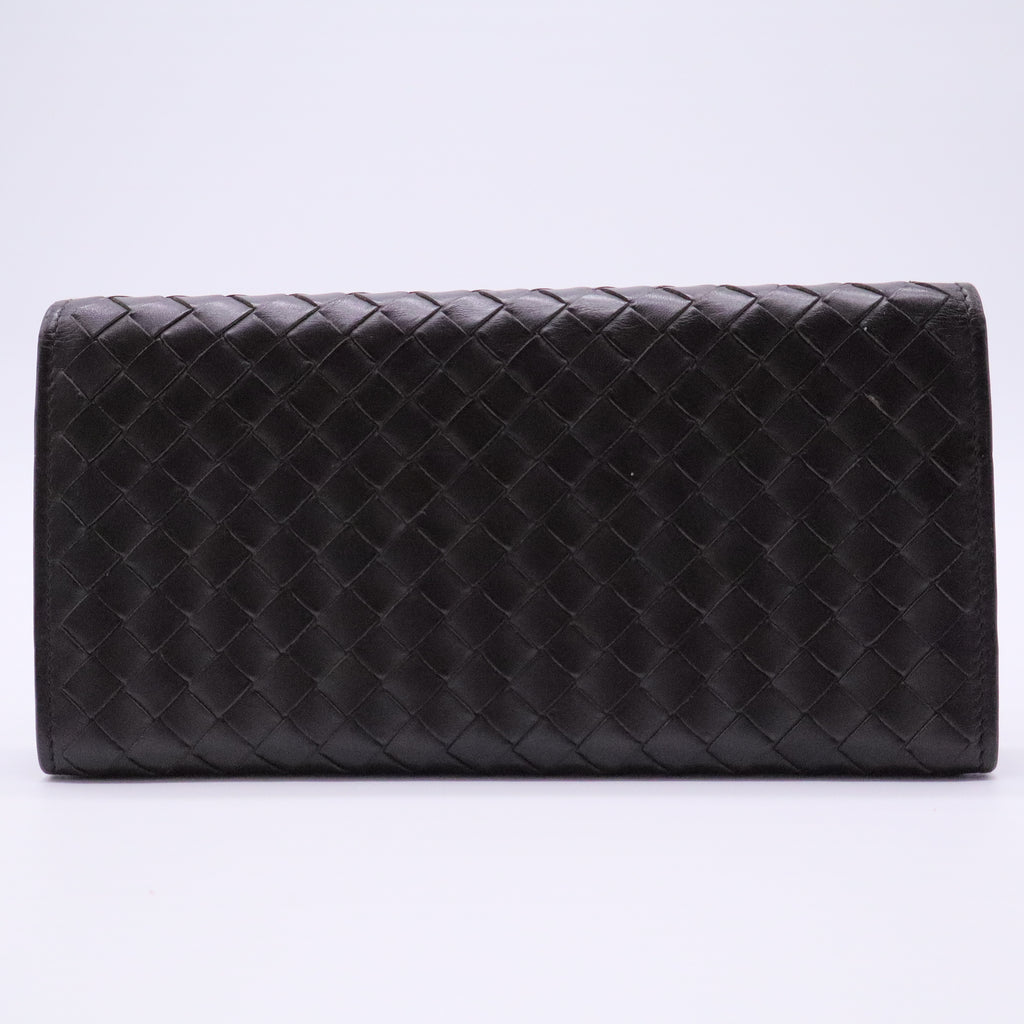 Intrecciato Leather Long Wallet