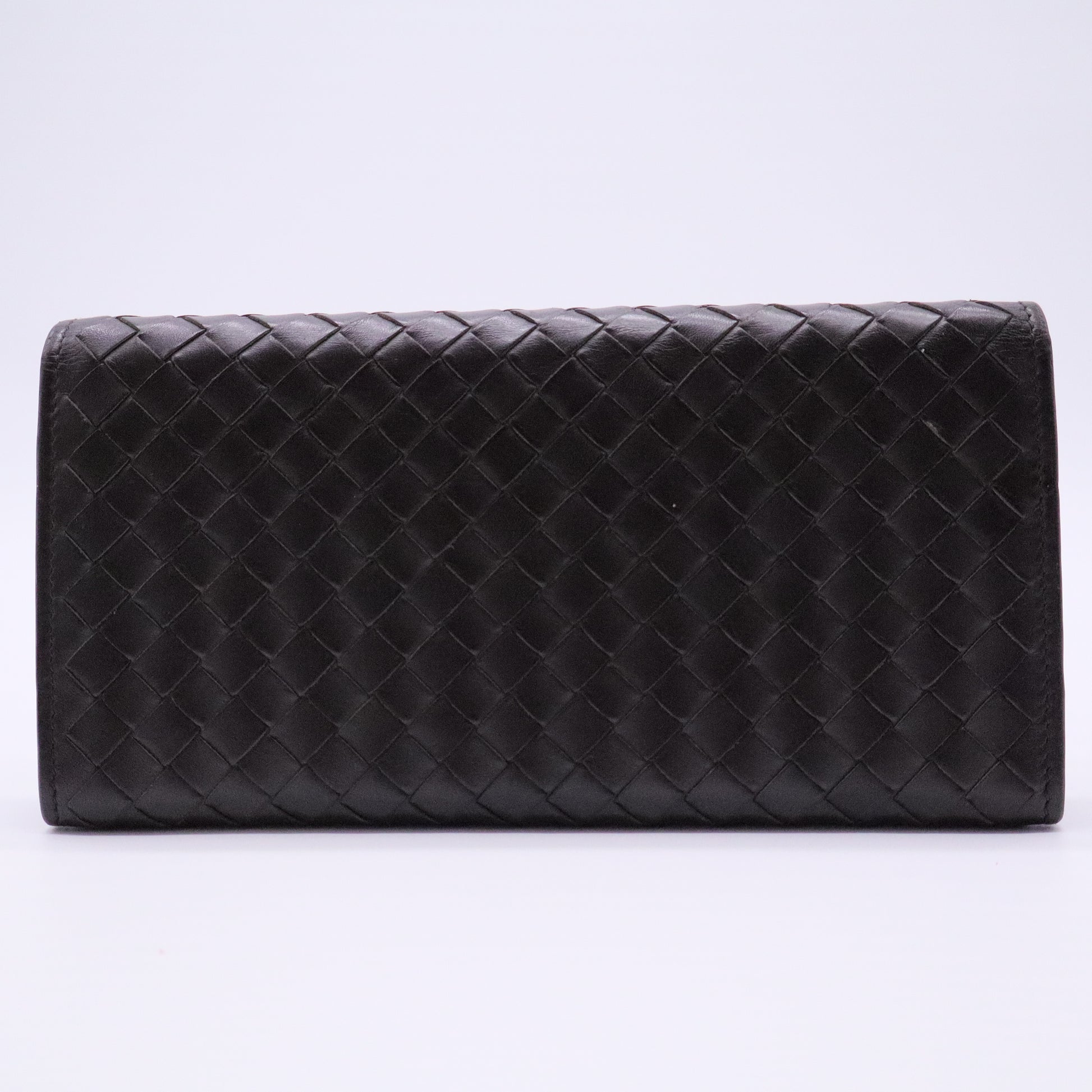 Intrecciato Leather Long Wallet
