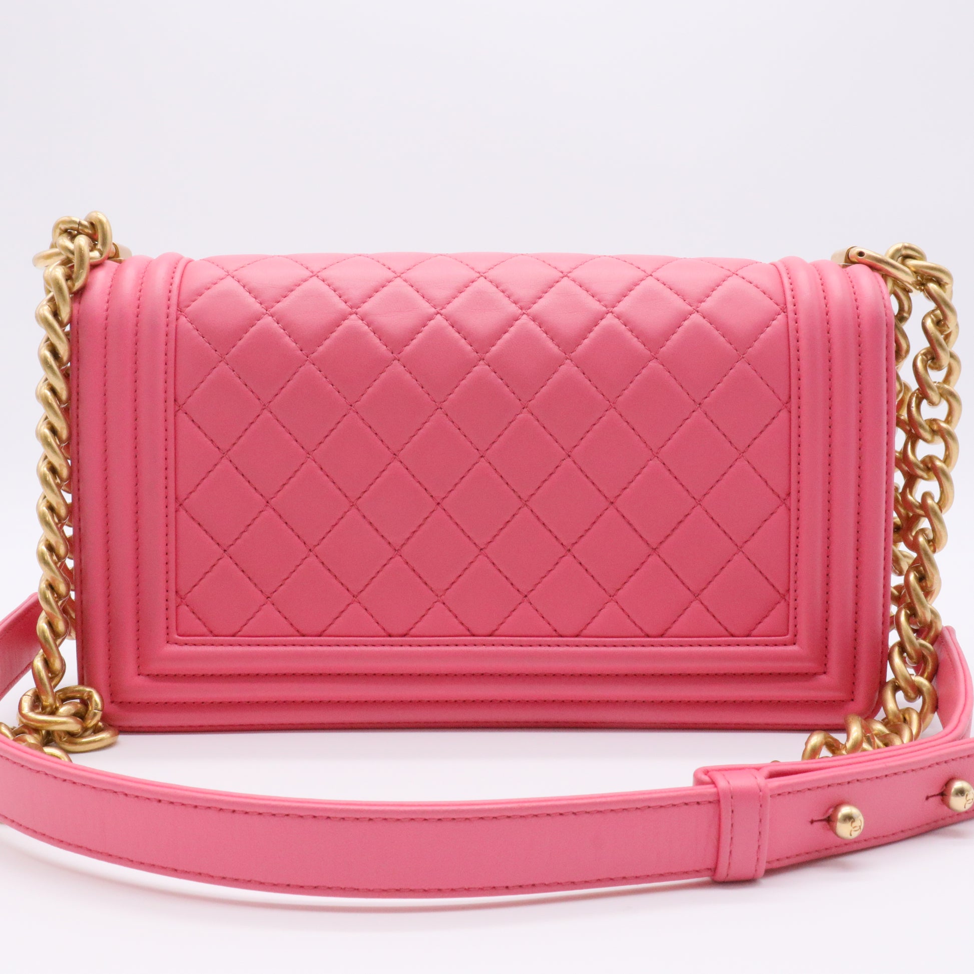 Boy Flap Bag Quilted Lambskin Old Medium