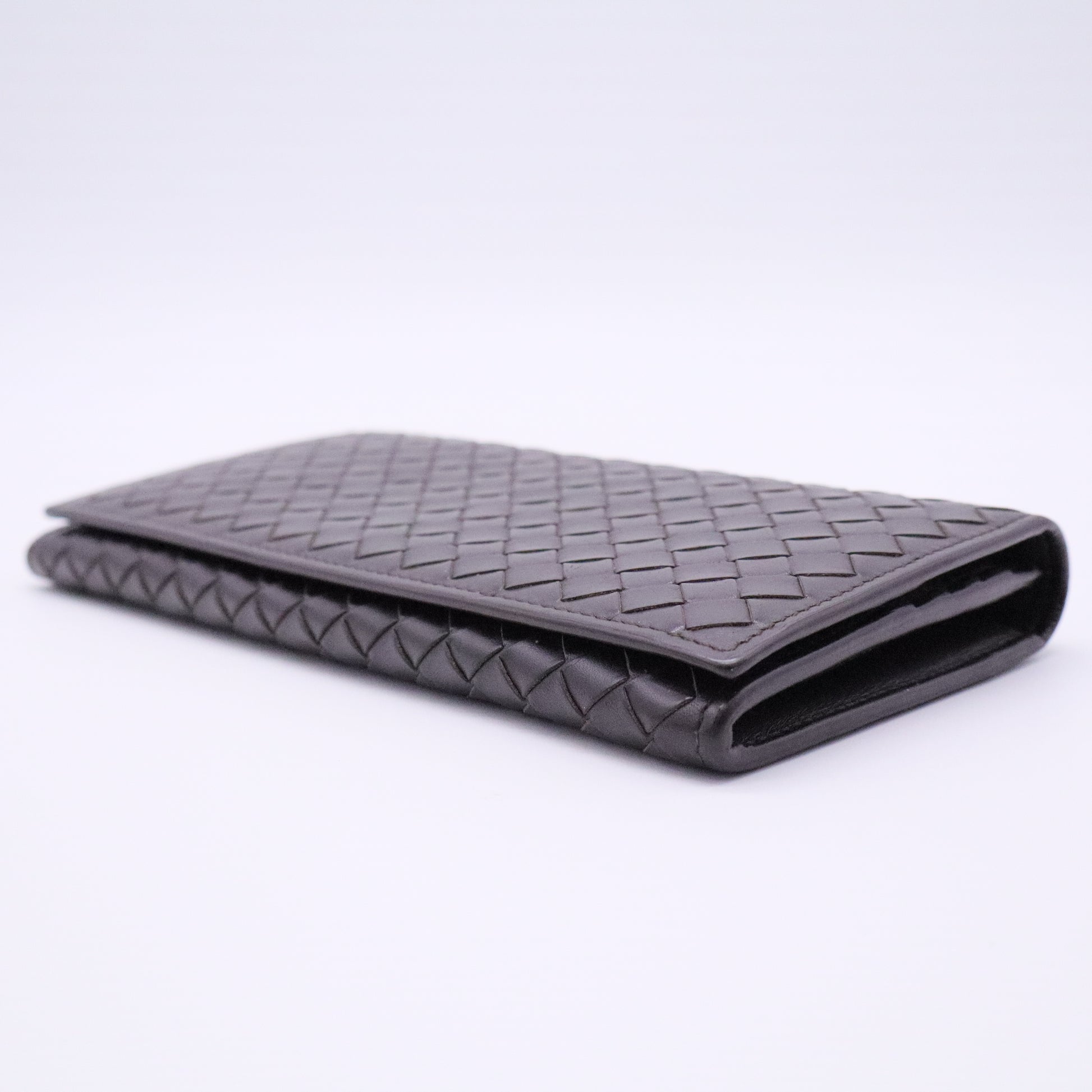 Intrecciato Leather Long Wallet