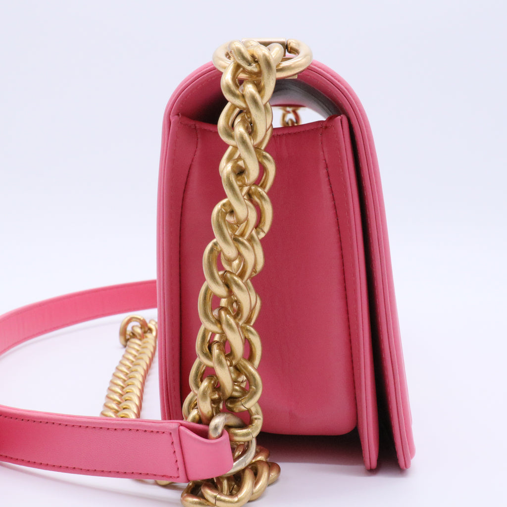 Boy Flap Bag Quilted Lambskin Old Medium